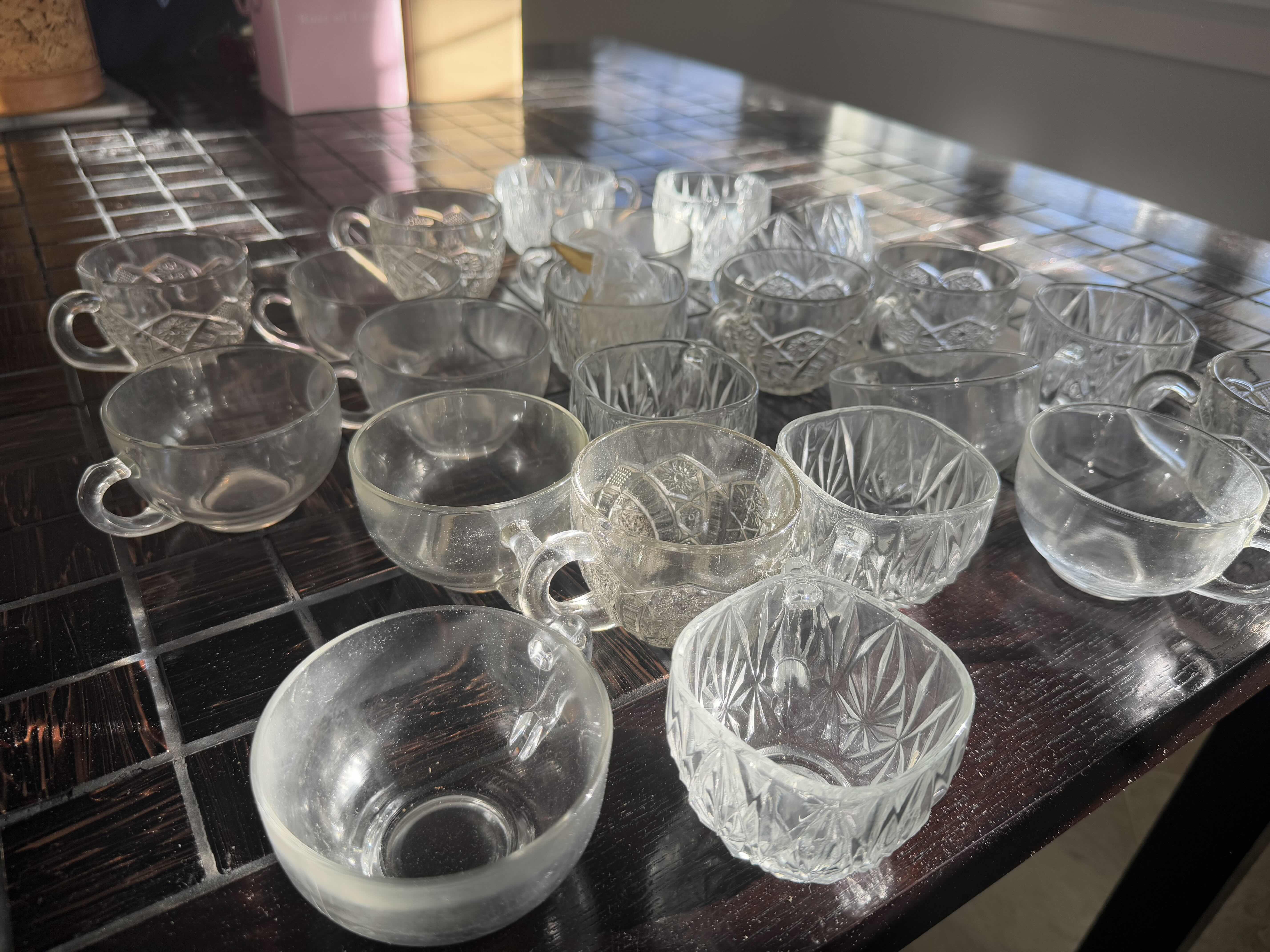 Photo 1 of 22 ASSORTED DESIGN GLASS PUNCH CUPS