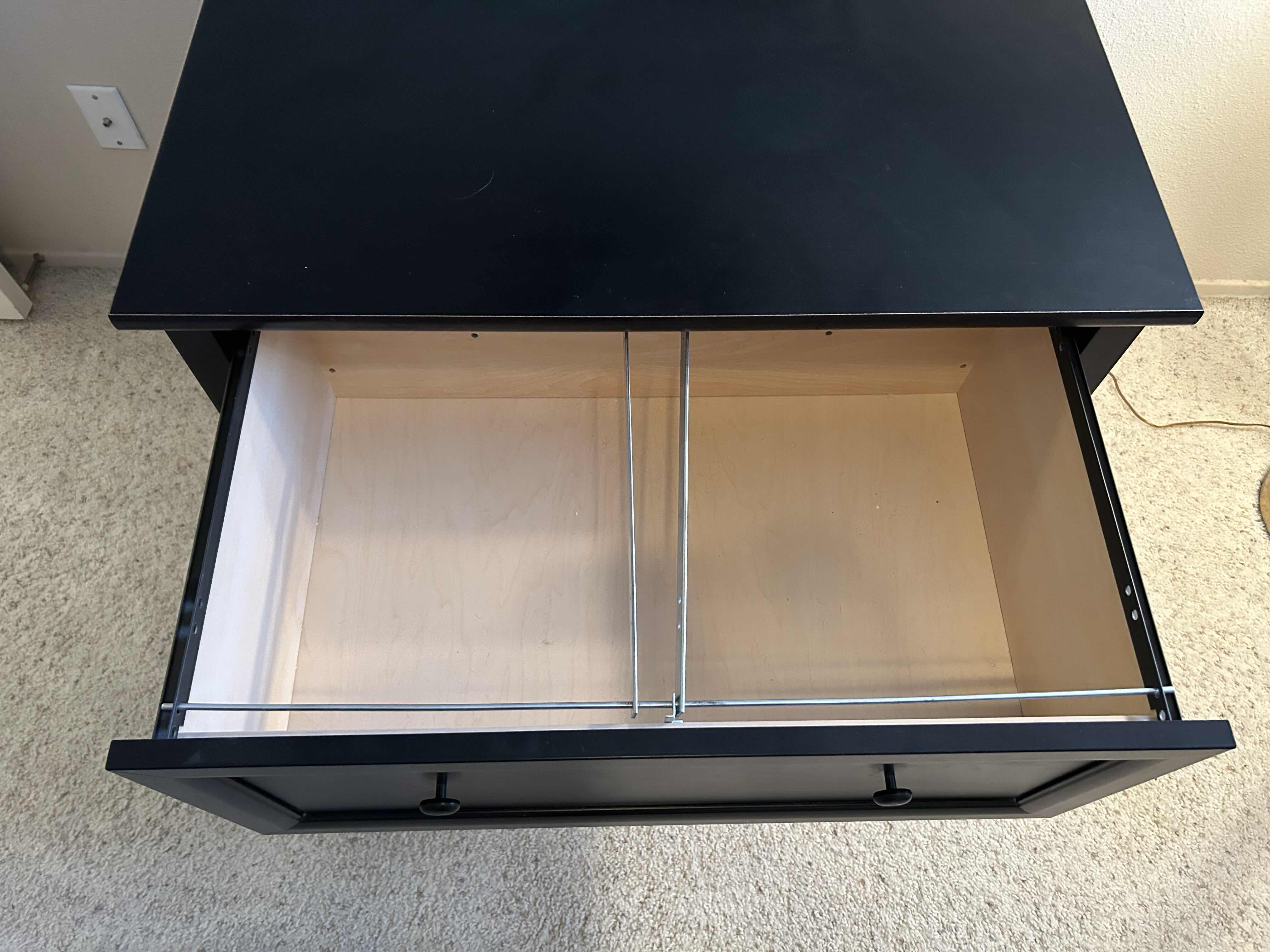 Photo 1 of BLACK LATERAL FILE 2 DRAWER CABINET 33“X 23“X 29”H