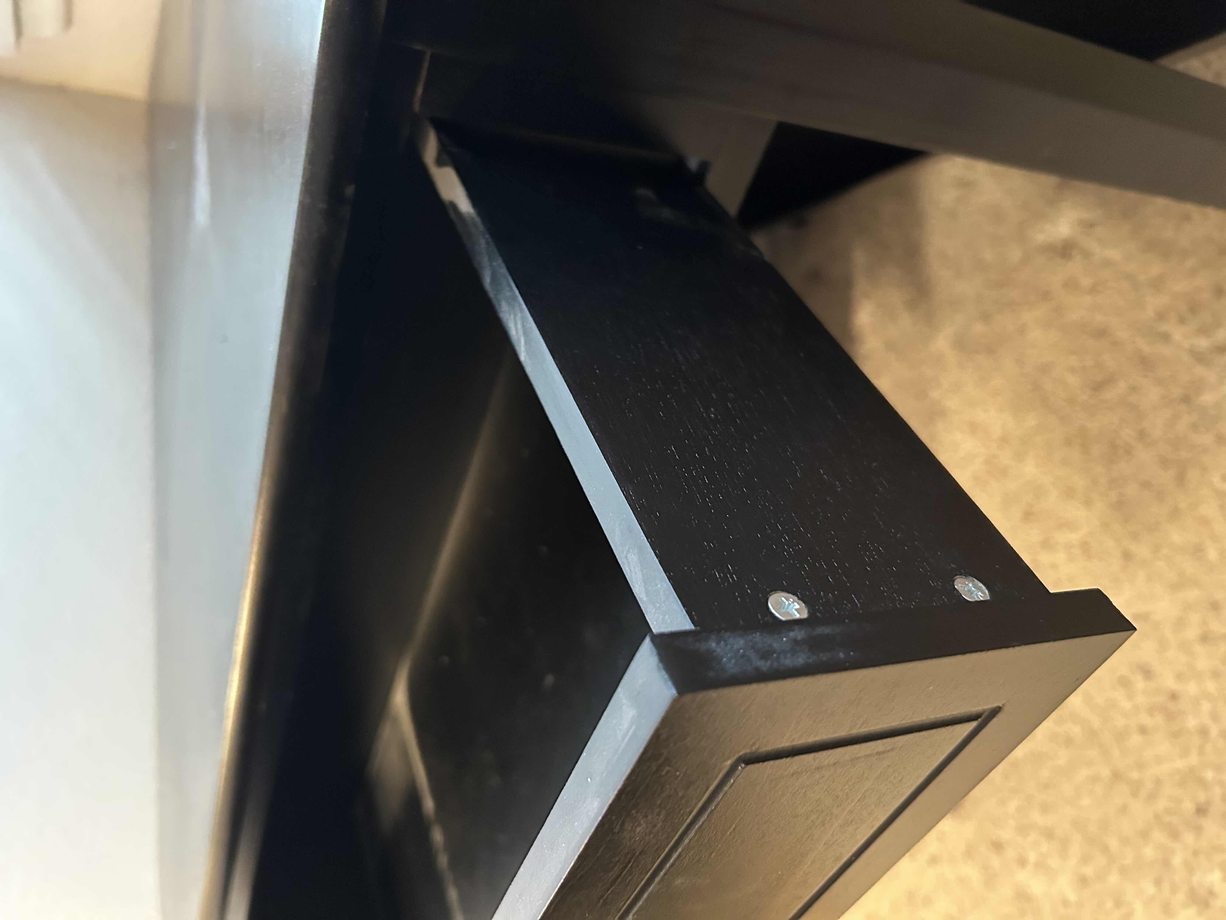 Photo 2 of BLACK CORNER DESK 41” X 28” H 30”