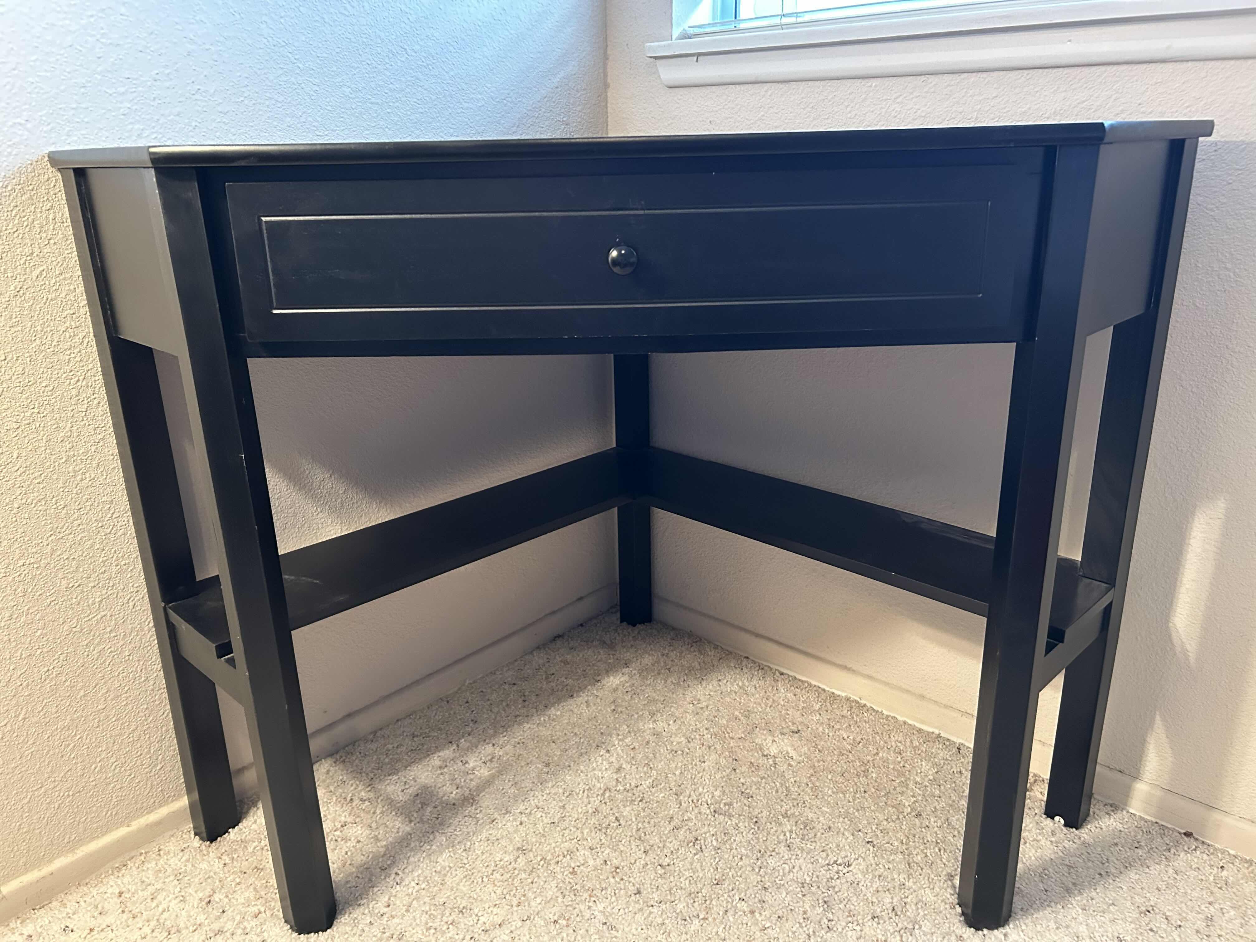 Photo 1 of BLACK CORNER DESK 41” X 28” H 30”