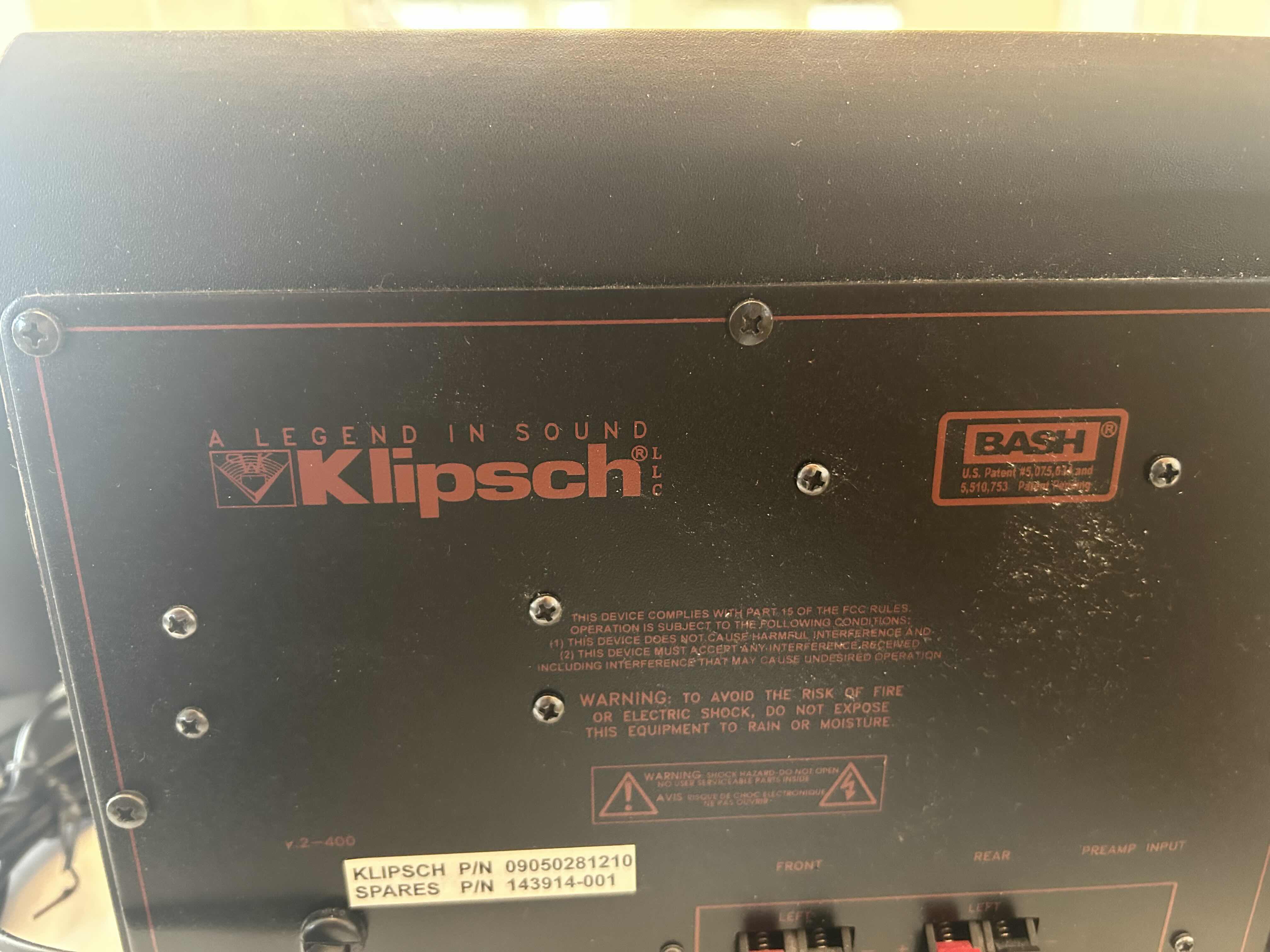 Photo 1 of 2 KLIPSCH SPEAKERS & SUB