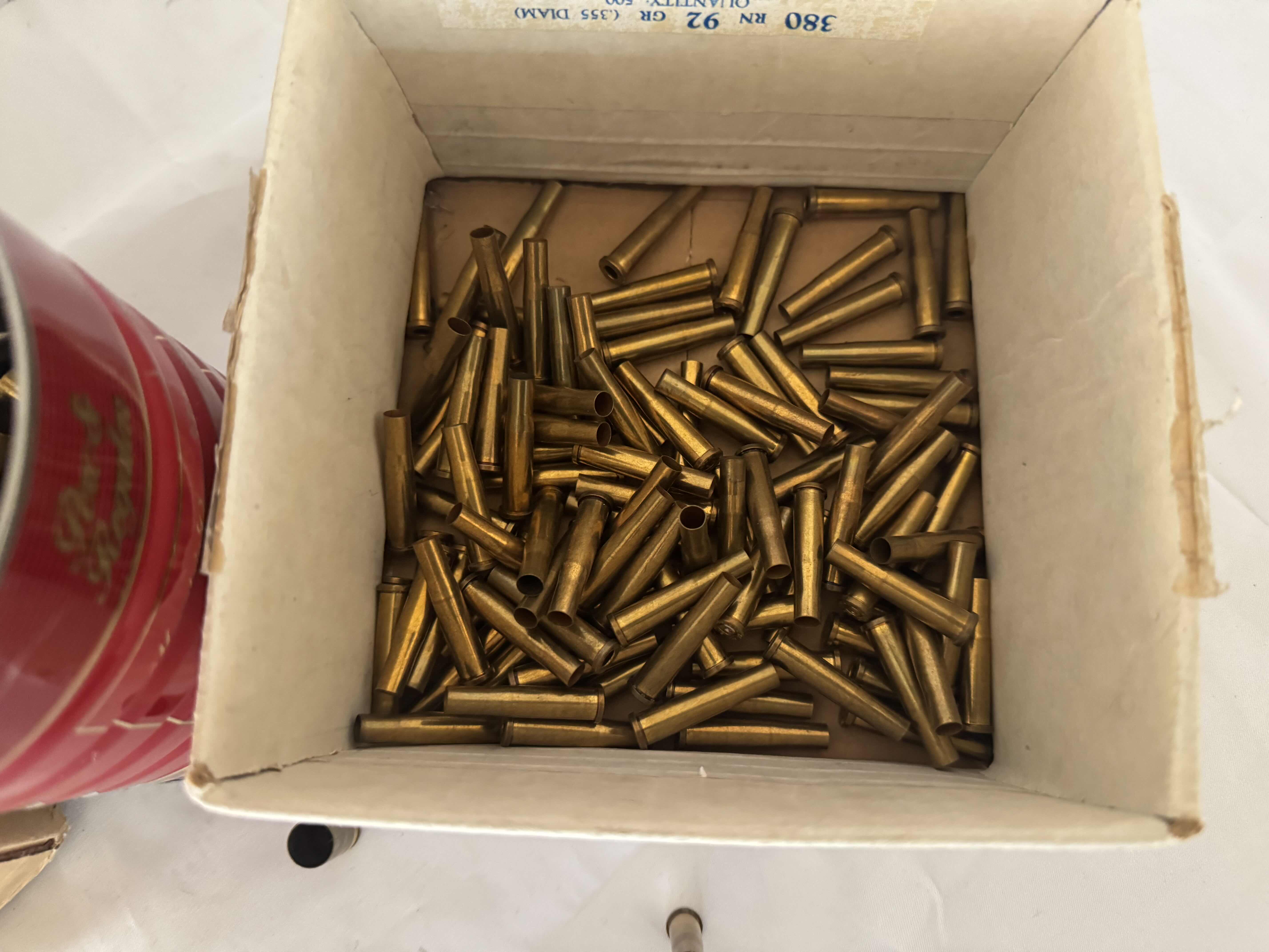 Photo 1 of ASSORTED SHELL CASINGS-AMMUNITION ACCESSORIES FOR FIREARMS.