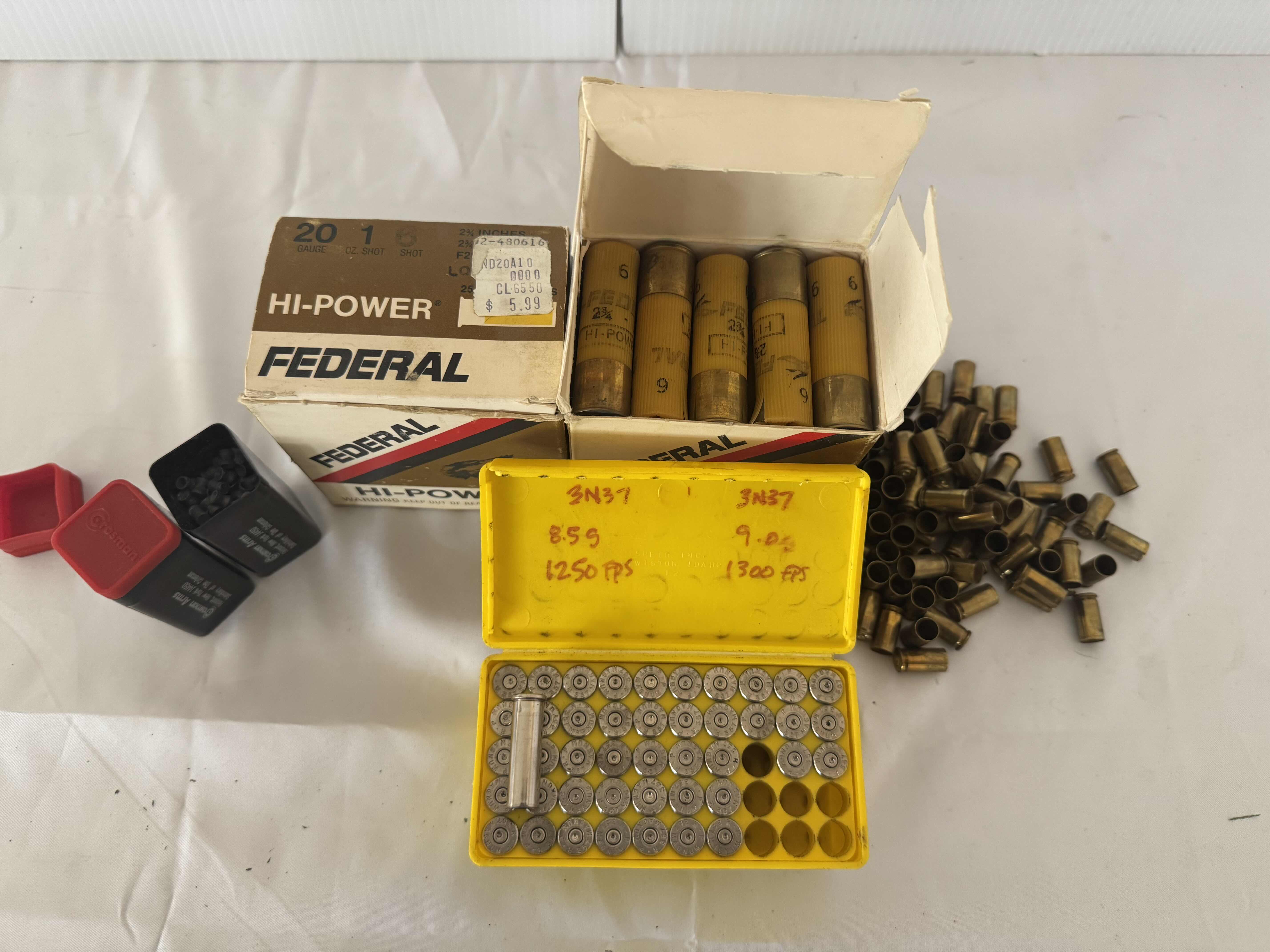 Photo 1 of ASSORTED AMMUNITION AND SHOT GUN SHELL CASINGS.