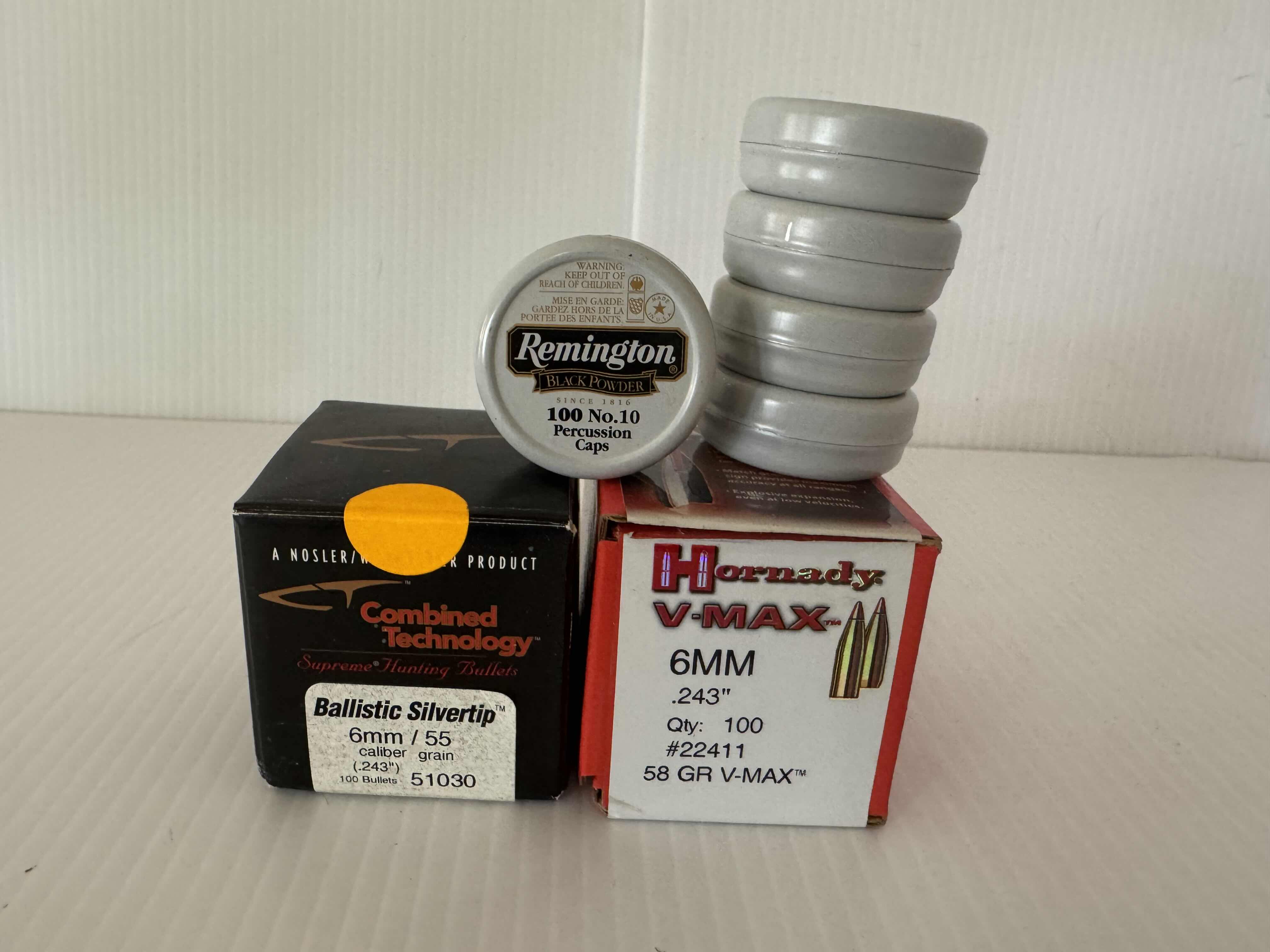 Photo 1 of 6mm  & REMINGTON PERCUSSION CAPS