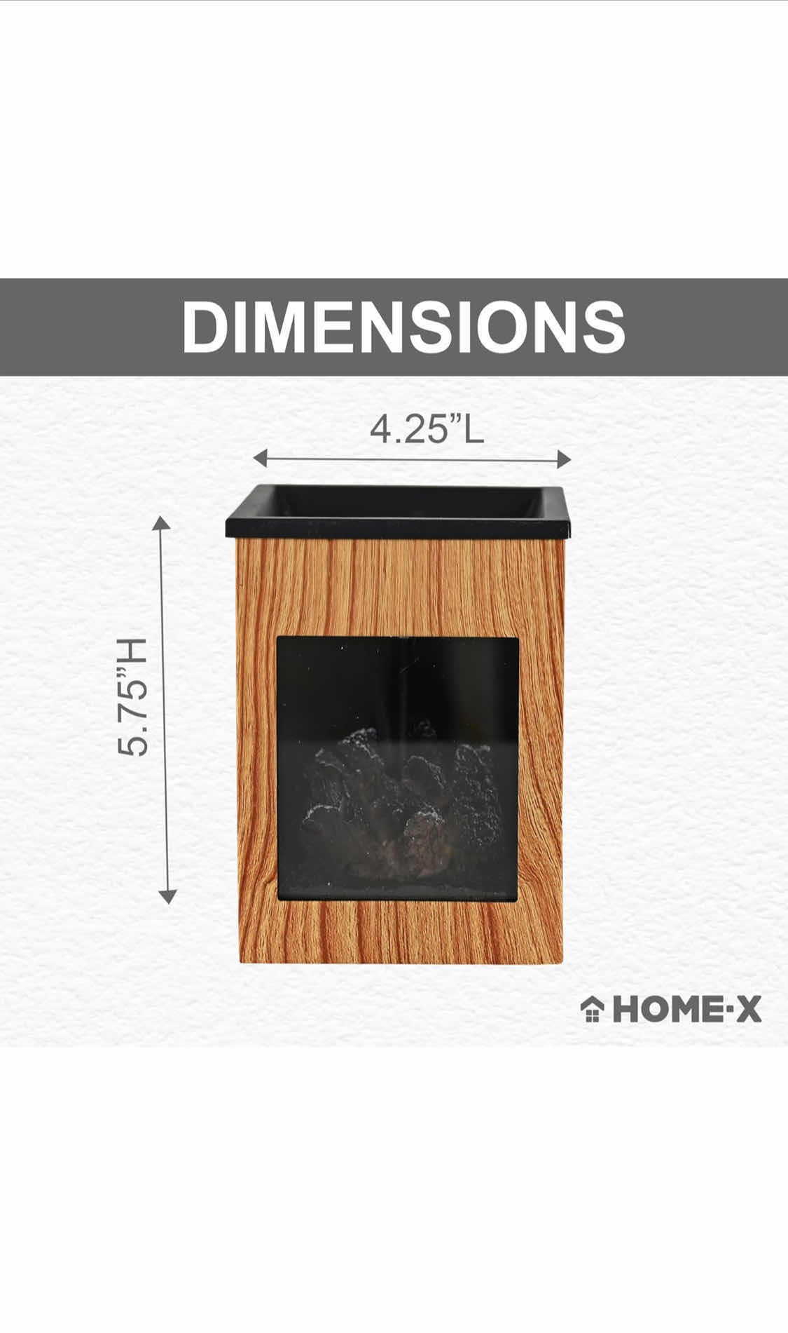Photo 1 of BRAND NEW CASE OF HOME-X FAUX FIREPLACE WARMER, WAX MELTER, 4 1/4" x 4 1/4" x 6", FRUITWOOD