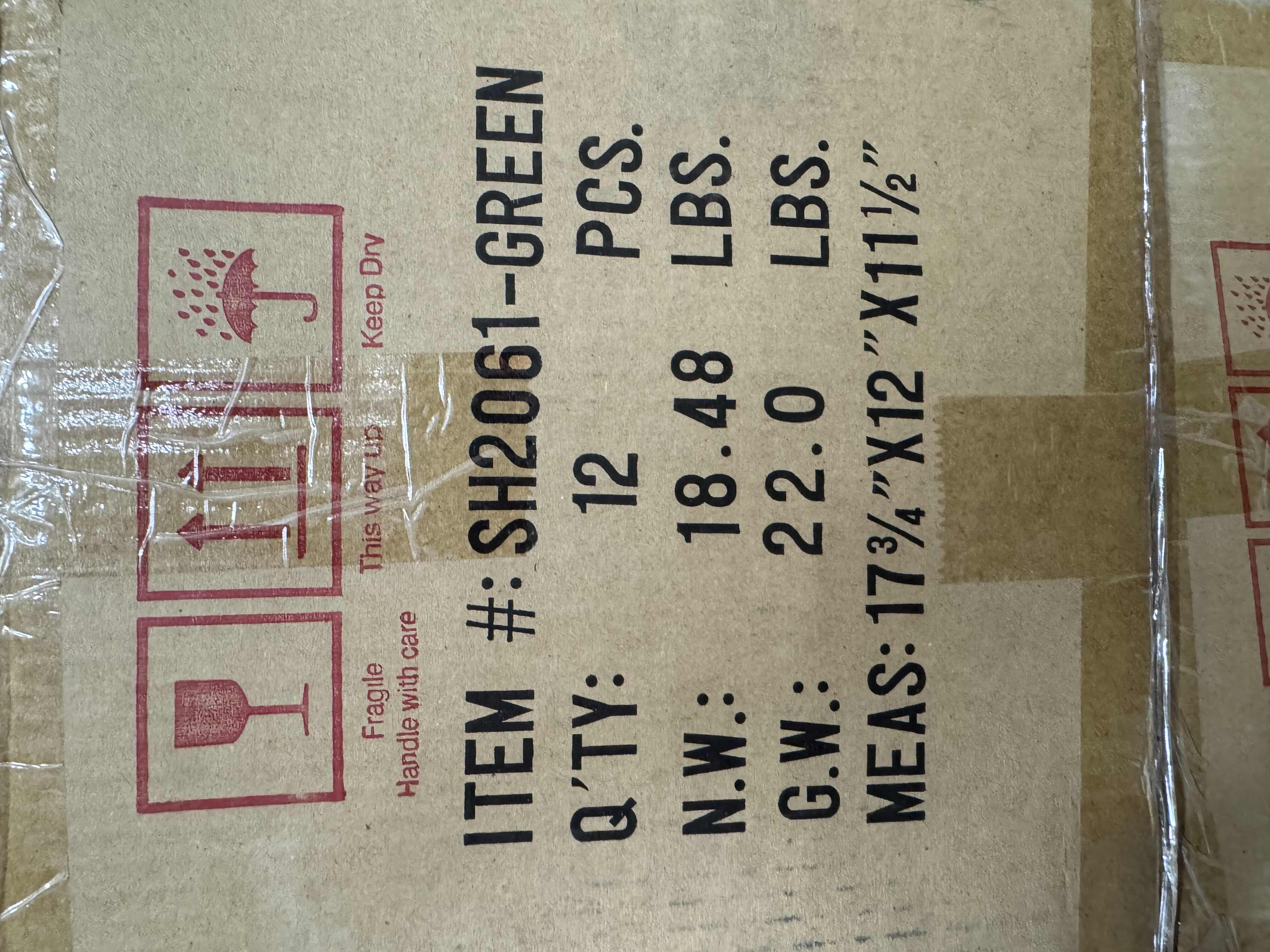 Photo 1 of BRAND NEW CASE OF HOME-X DEPRESSION STYLE GREEN GLASS SALT CELLAR WITH LID, 3" x 4"