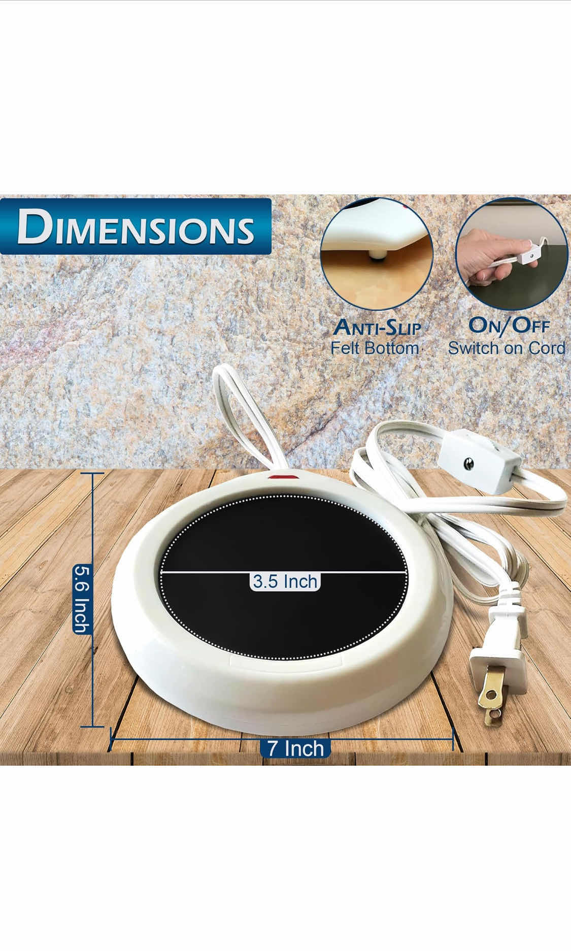 Photo 3 of HOME-X MUG WARMER, CANDLE & WAX WARMER (SILVER)