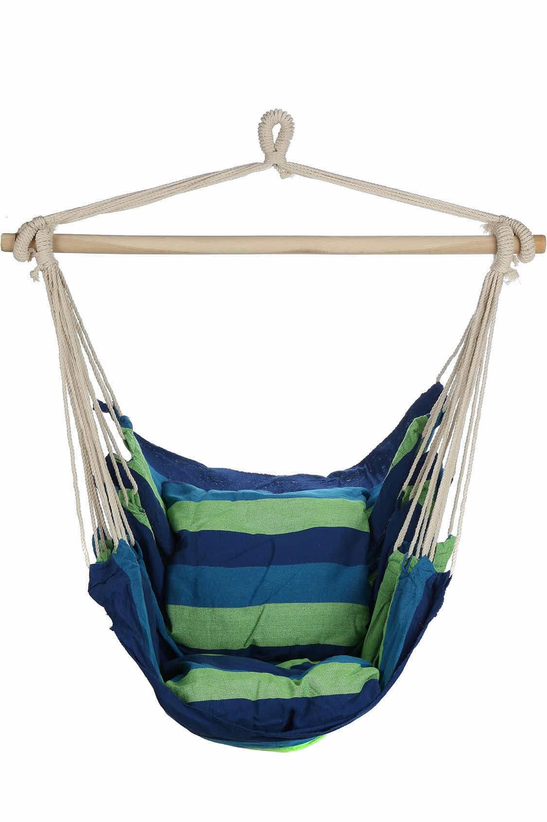 Photo 1 of BRAND NEW CASE OF ARAD BLUE & GREEN HANGING ROPE HAMMOCK CHAIR SWING MAX. 265 LBS