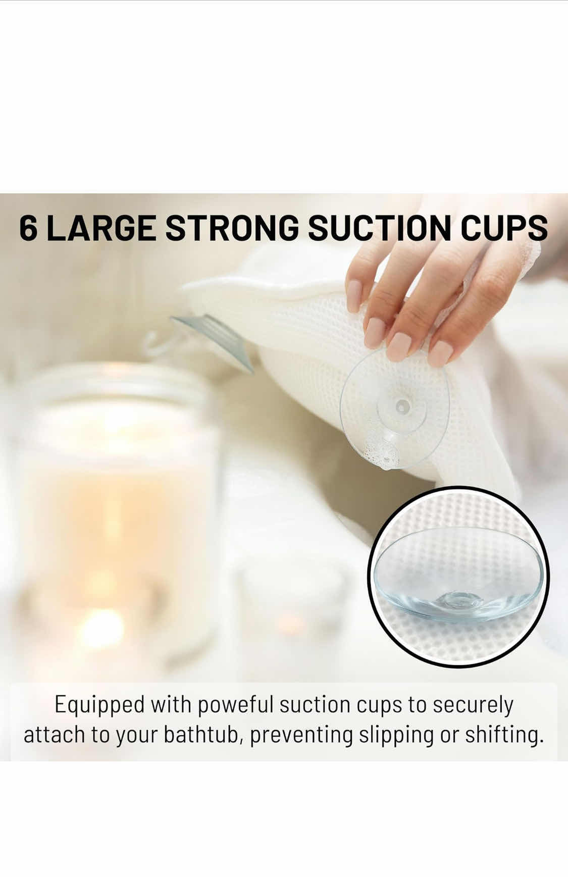 Photo 1 of  BRAND NEW SEN ZONE BATH/TUB MESH PILLOW, WHITE
15.5” X 15.5”