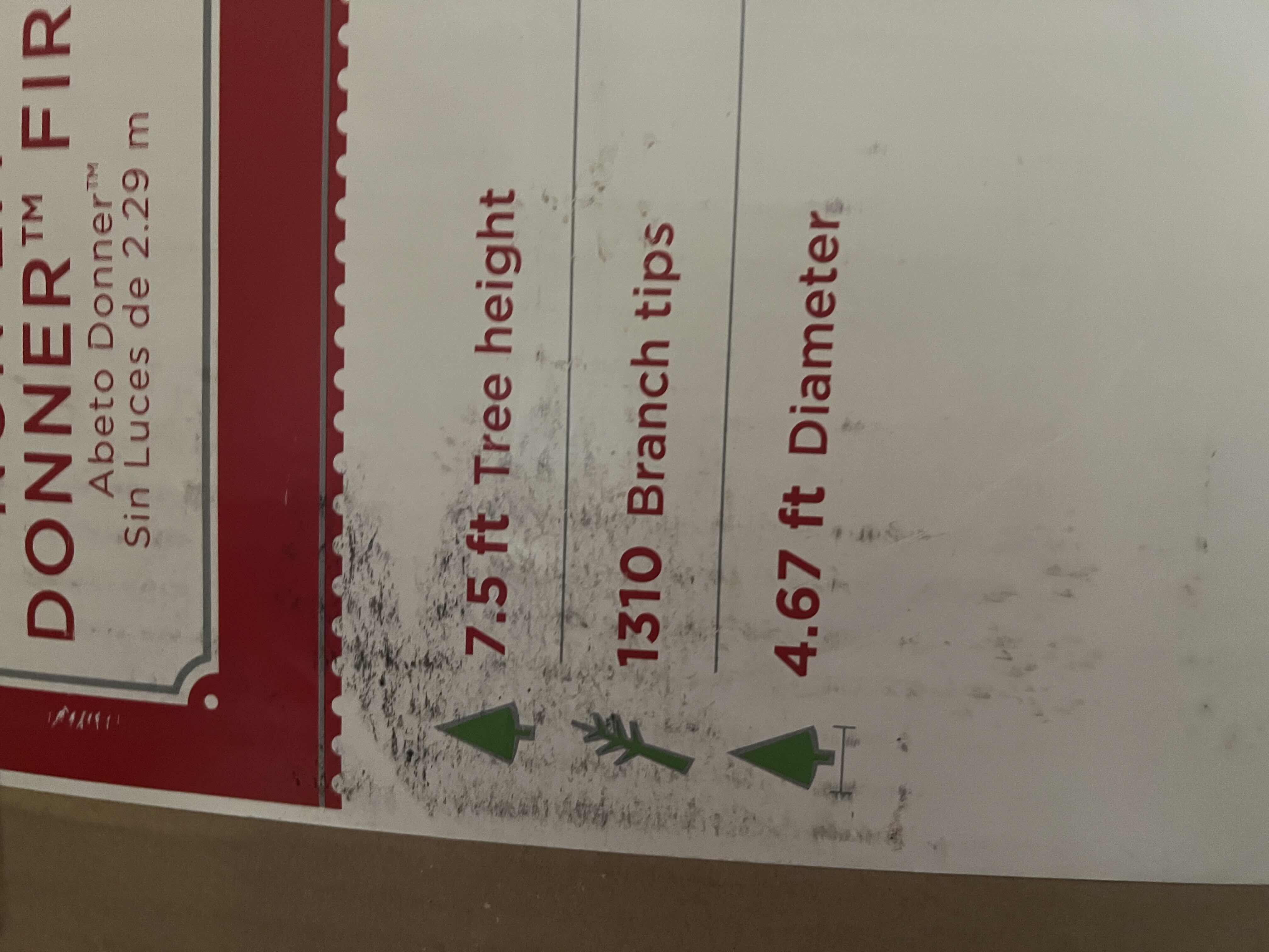 Photo 1 of 7.5”  DONNER FIR CHRISTMAS TREE. ARTIFICIAL 