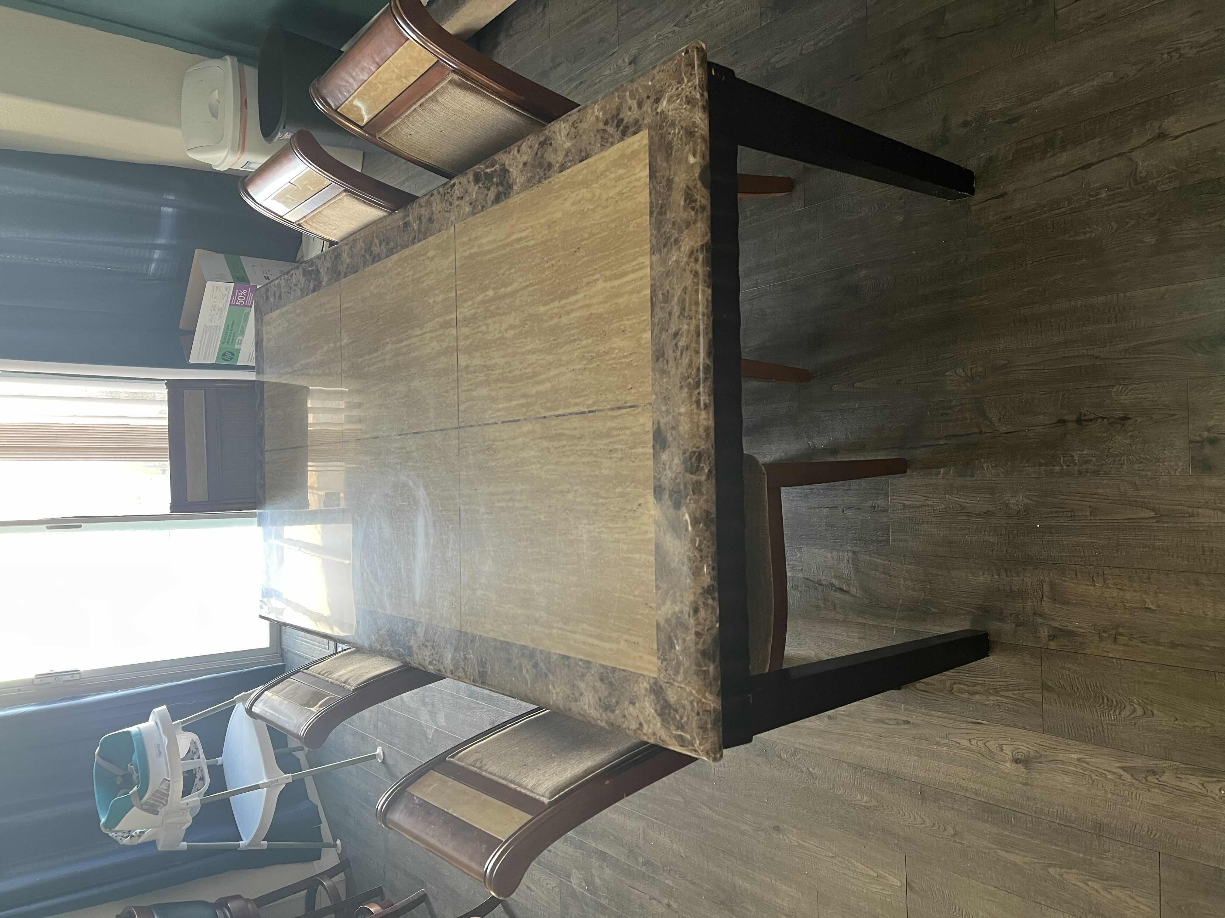 Photo 1 of DINING ROOM TABLE. GRANITE TOP. CHAIRS SOLD SEPARATELY 78”L X 40 X 30 H