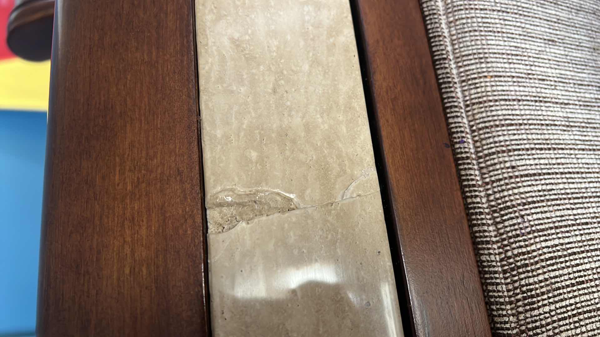 Photo 1 of DINING ROOM CHAIR. WITH MARBLE INLAY.5 TOTAL IN SET SOLD SEPARATELY. MATCHES DINING TABLE.