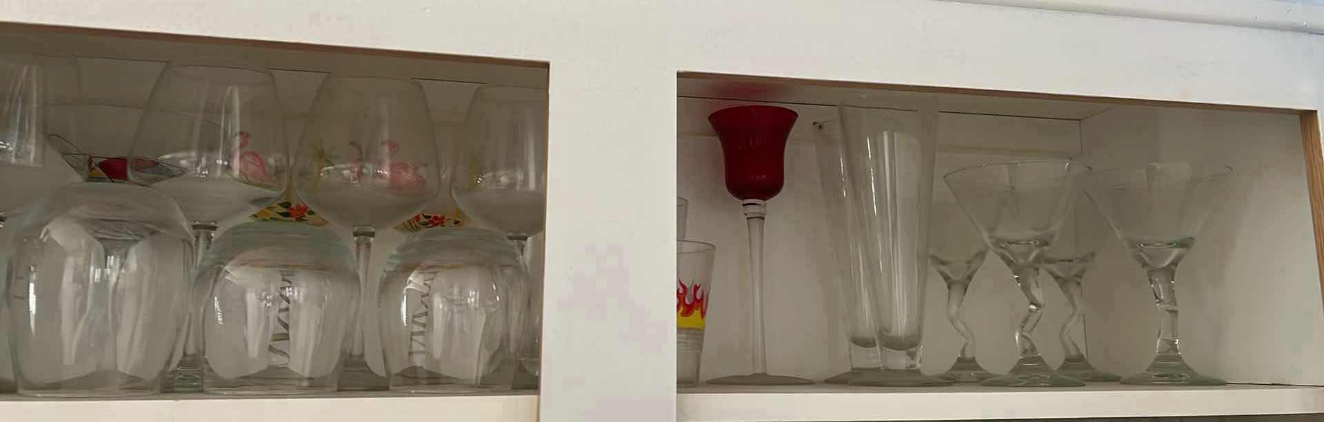Photo 2 of CONTENTS OF SHELF WINE GLASSES