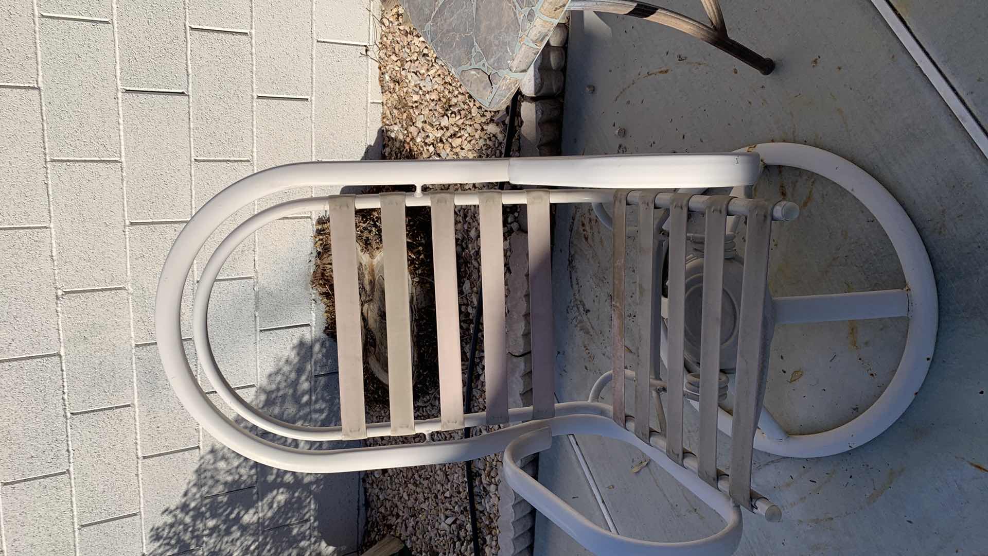 Photo 4 of 2-PATIO CHAIRS AND A STONE TOP TABLE