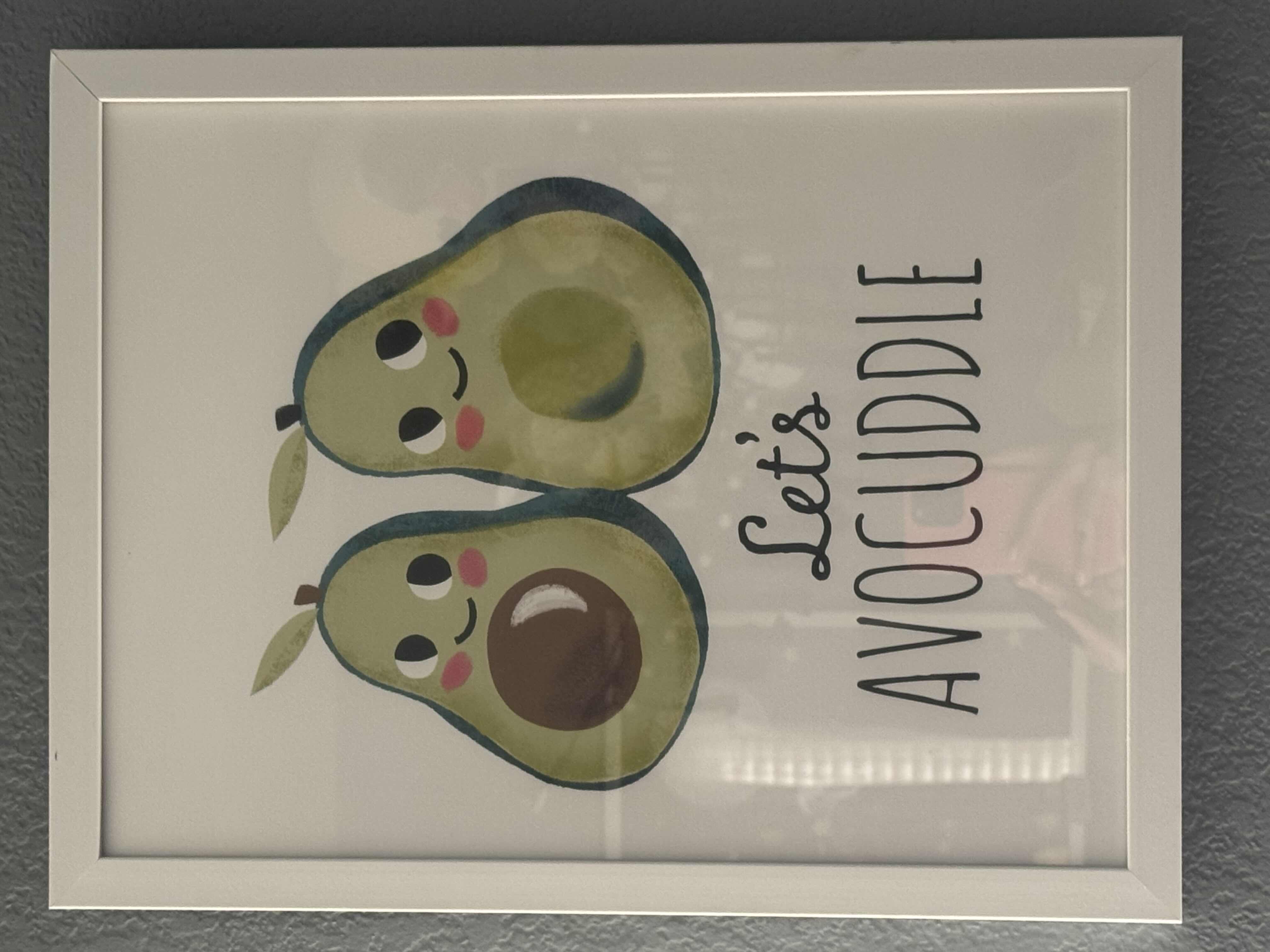 Photo 1 of FRAMED PRINT “LET’S AVOCUDDLE” ARTWORK 17”L X 13”W