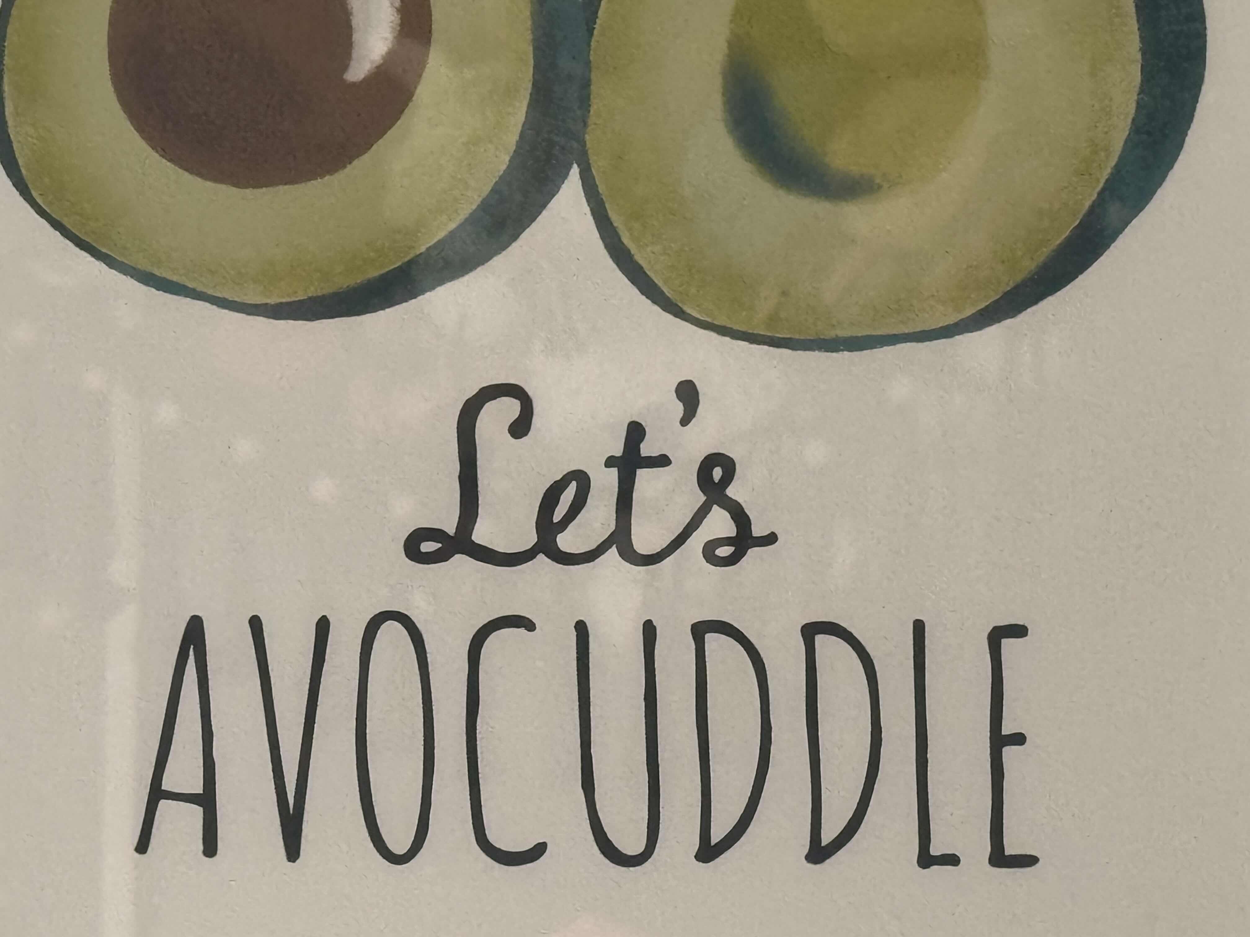 Photo 3 of FRAMED PRINT “LET’S AVOCUDDLE” ARTWORK 17”L X 13”W