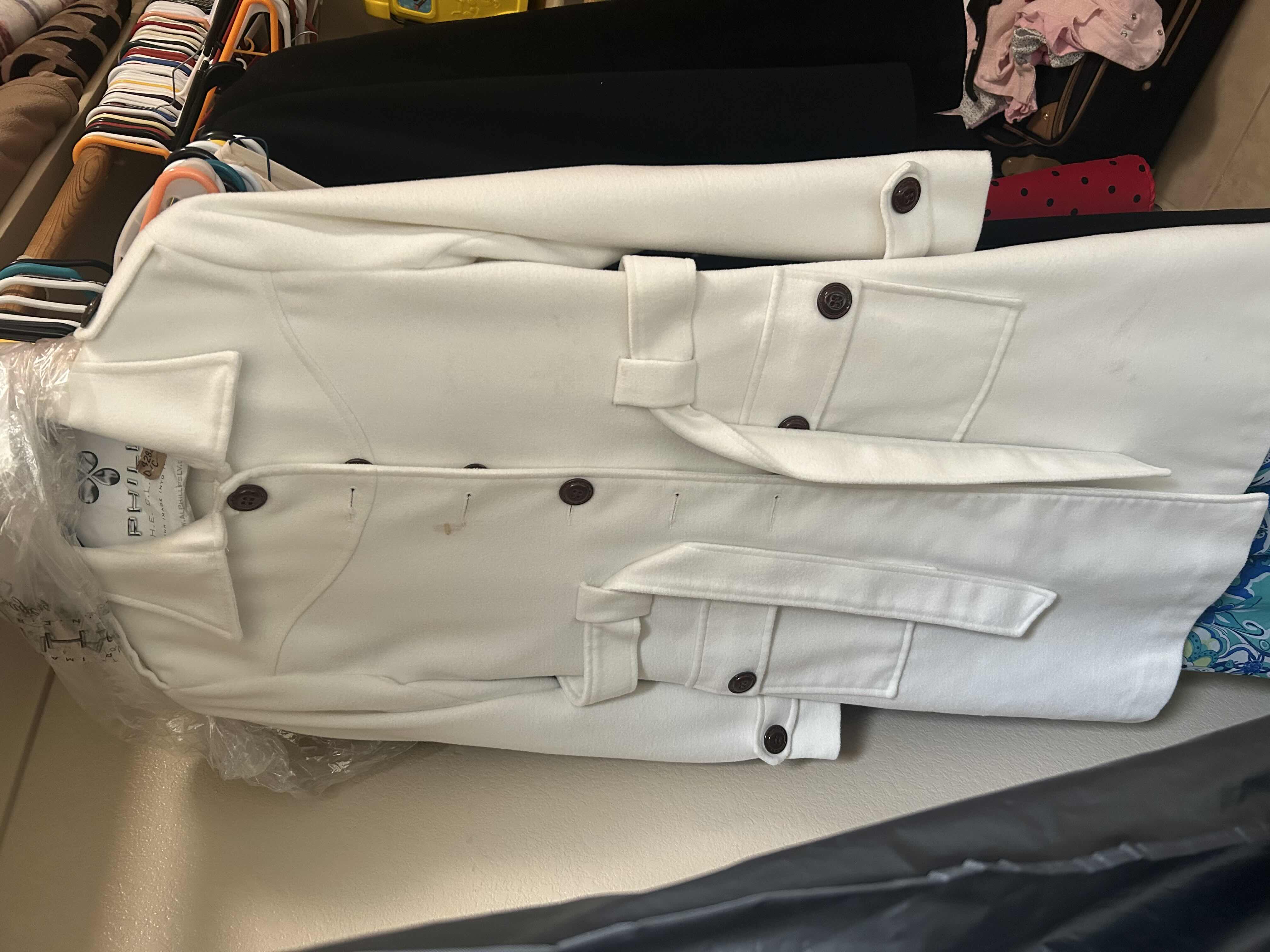 Photo 1 of CREAM PEA COAT SIZE SMALL