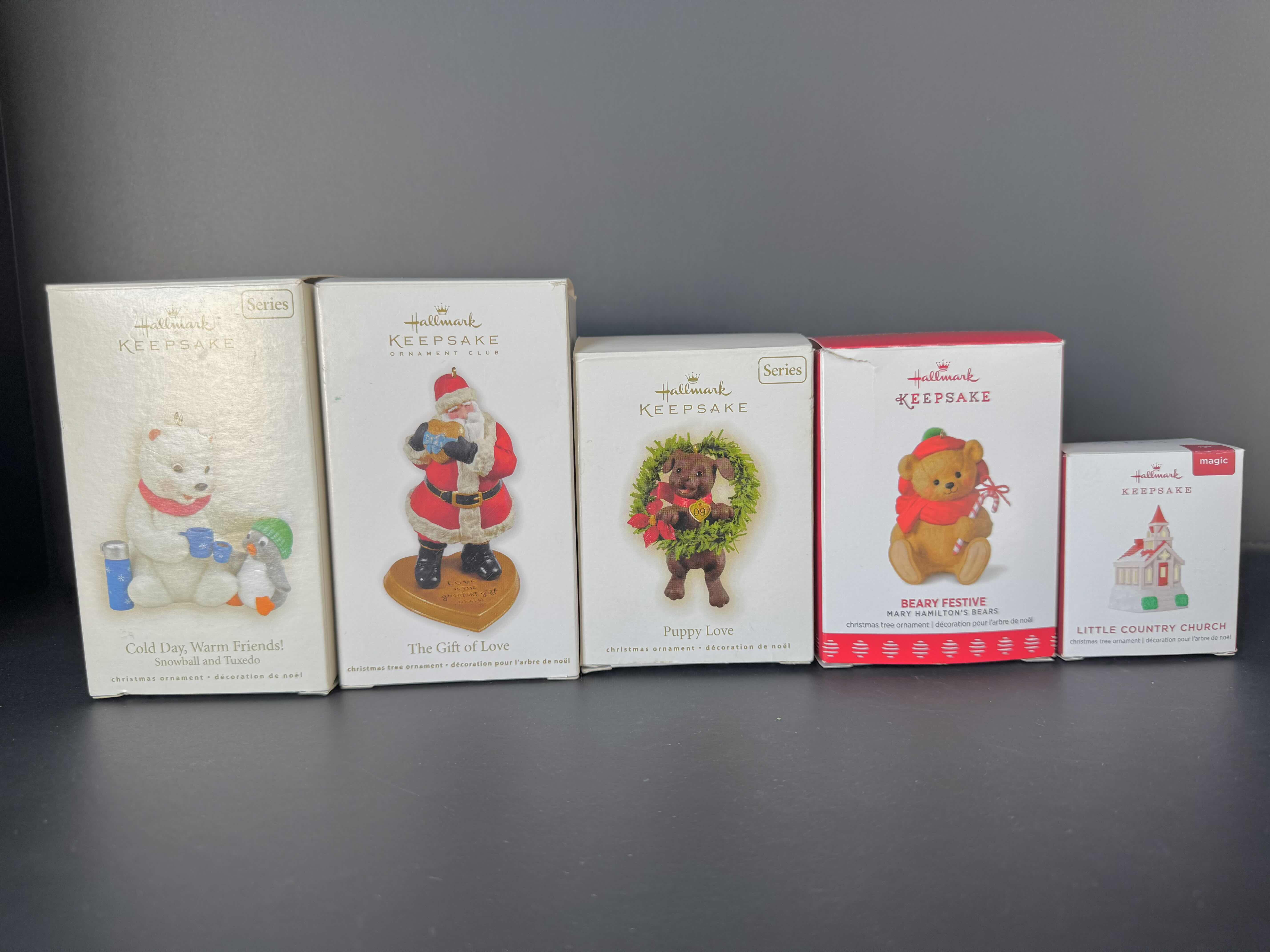 Photo 1 of ASSORTED HALLMARK CHRISTMAS TREE ORNAMENTS 5 ITEMS