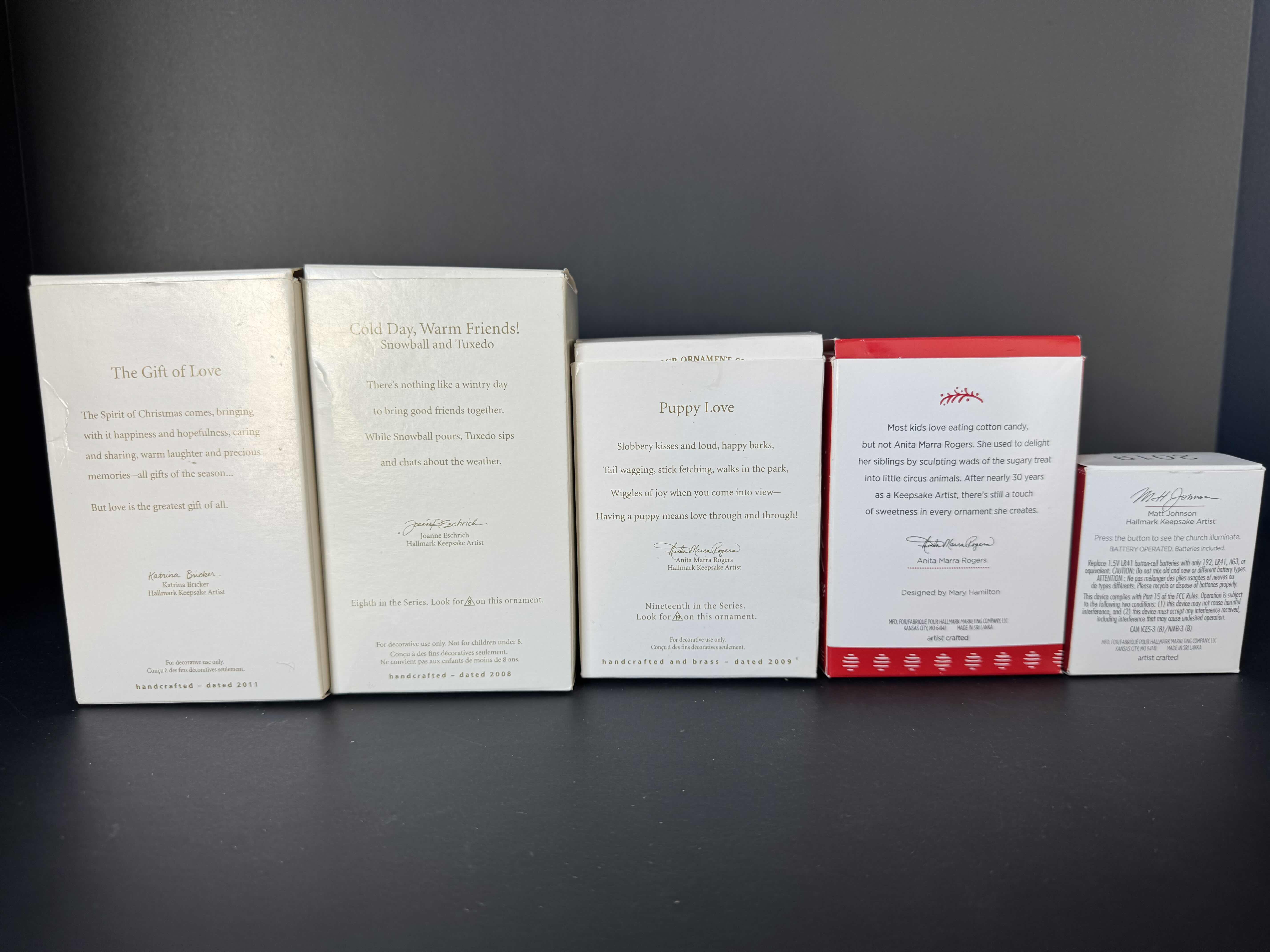 Photo 3 of ASSORTED HALLMARK CHRISTMAS TREE ORNAMENTS 5 ITEMS