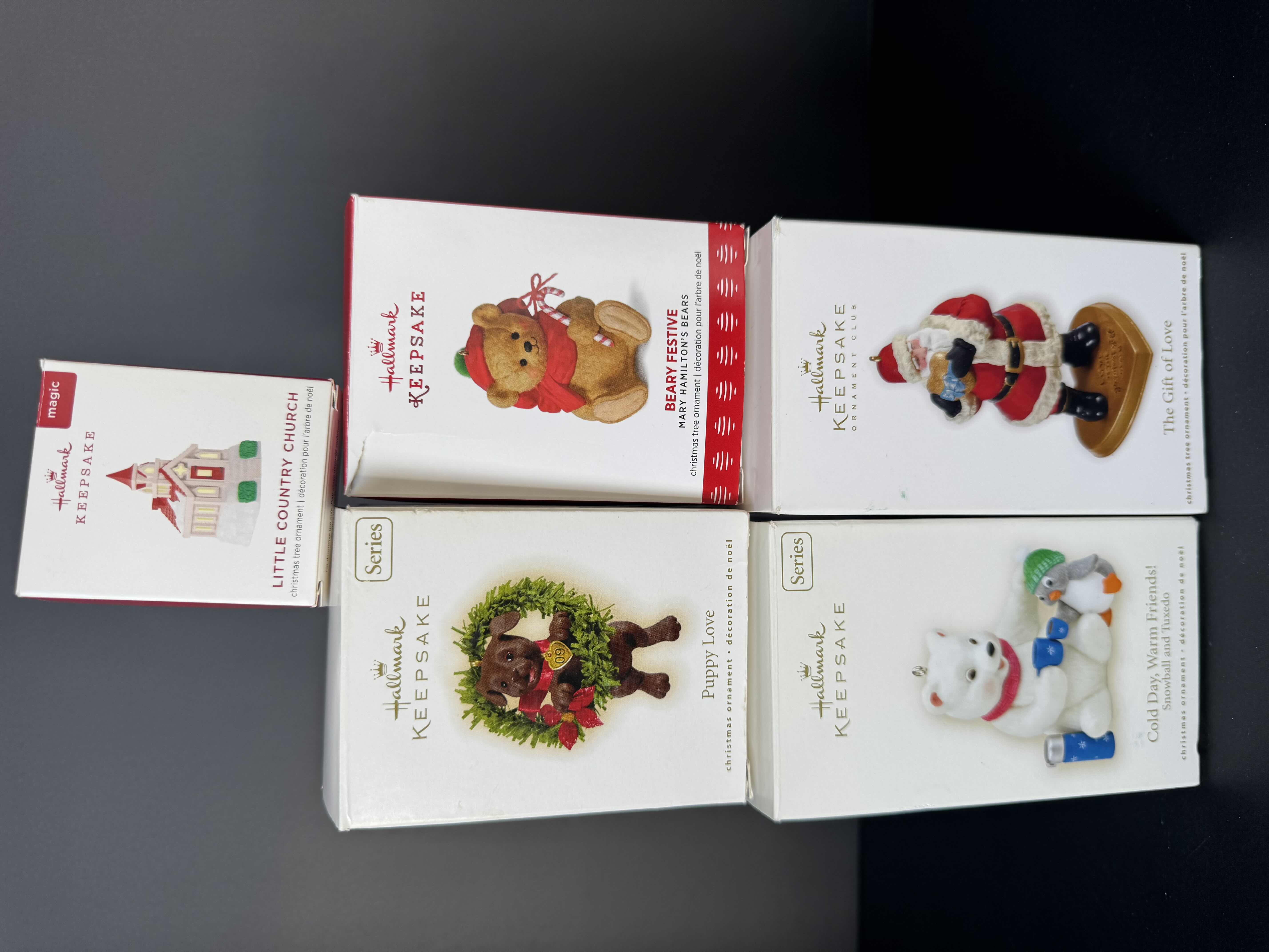 Photo 1 of ASSORTED HALLMARK CHRISTMAS TREE ORNAMENTS 5 ITEMS