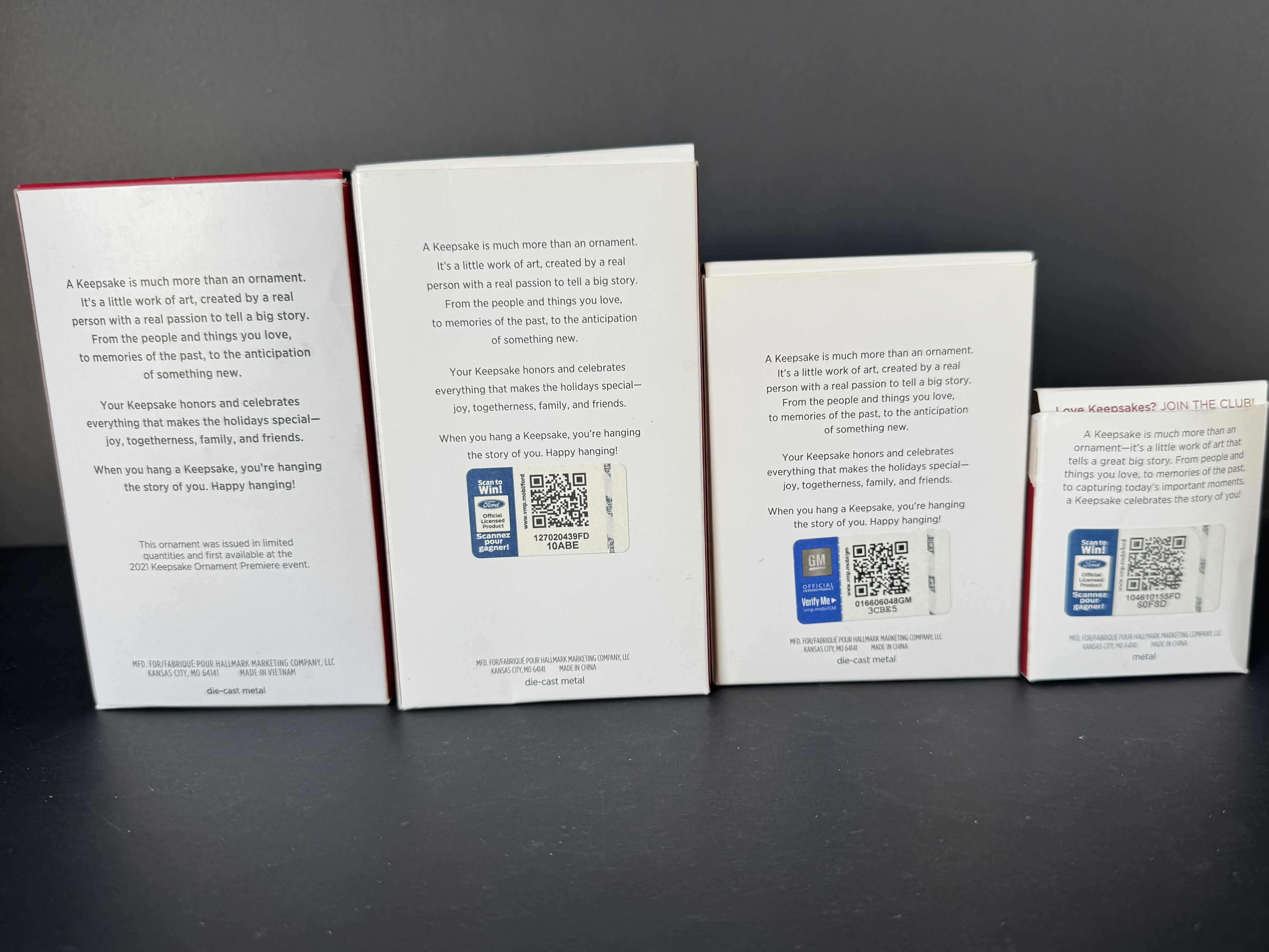 Photo 2 of ASSORTED HALLMARK CHRISTMAS TREE ORNAMENTS 4 ITEMS