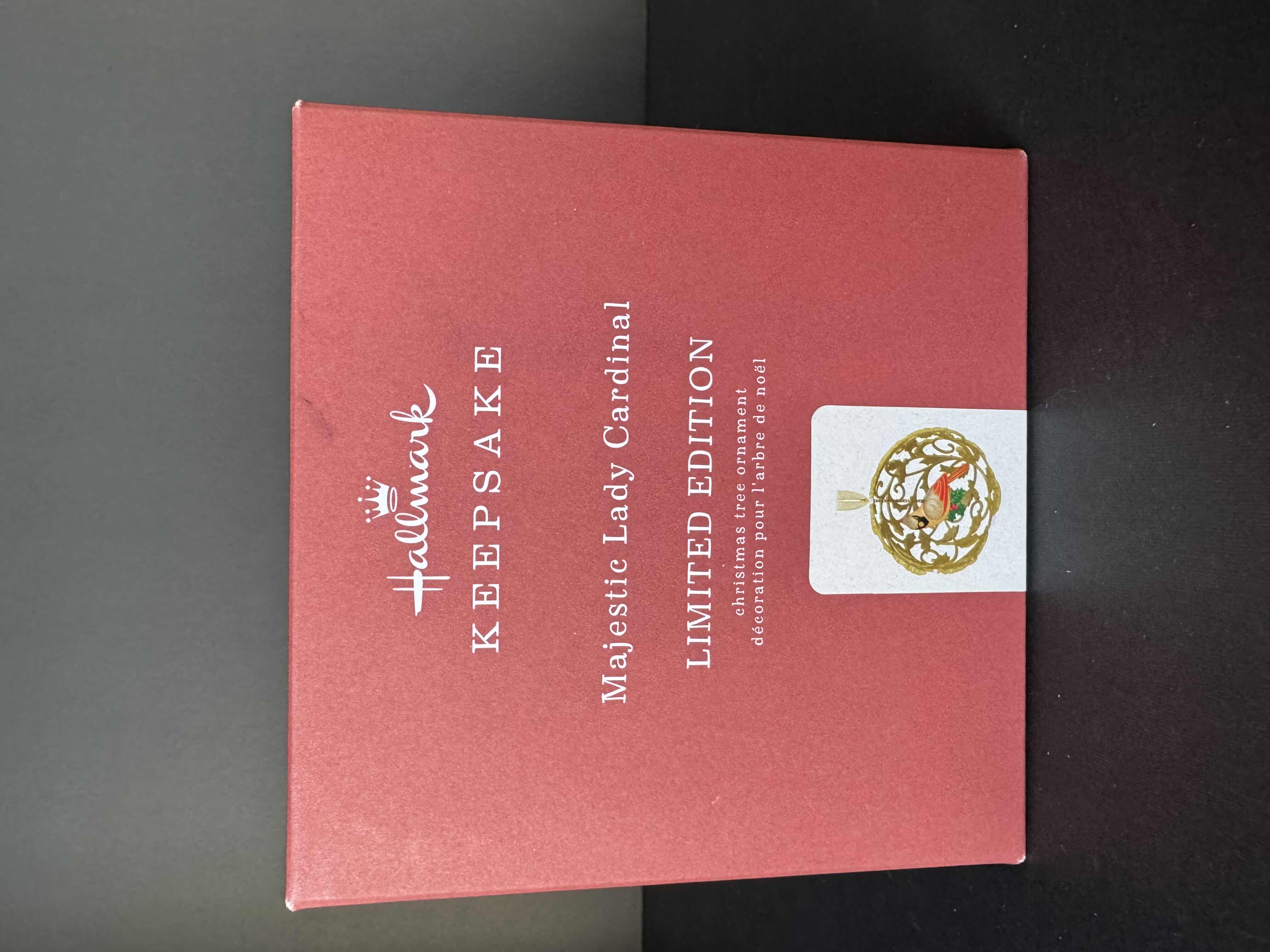 Photo 2 of HALLMARK KEEPSAKE CHRISTMAS TREE ORNAMENT LIMITED EDITION MAJESTIC LADY CARDINAL
