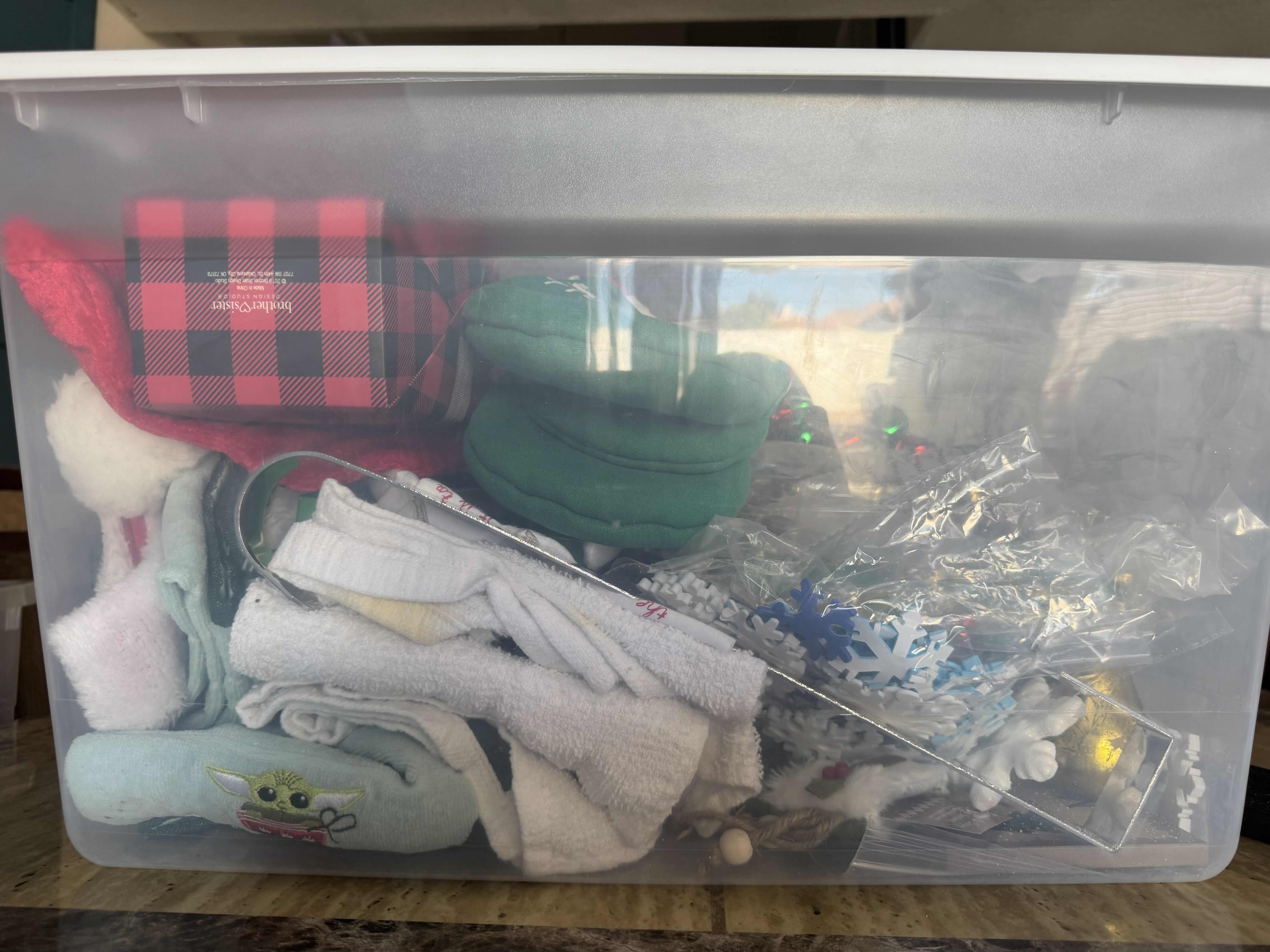 Photo 2 of CONTENTS OF CONTAINER-ASSORTED CHRISTMAS DECORATIONS, HOLIDAY SEASON ASSORTMENT.