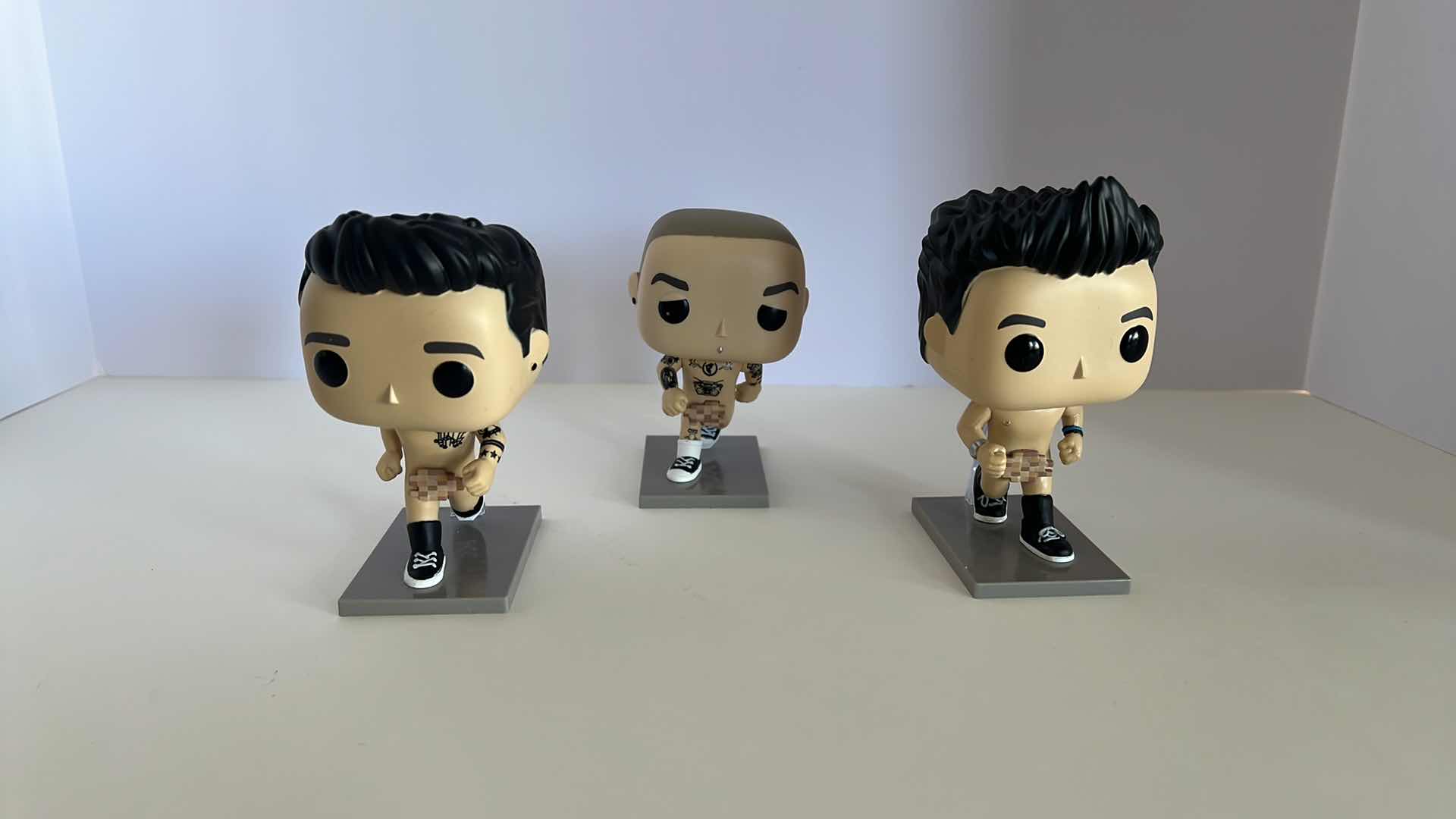Photo 1 of FUNKO POP! TOYS "BLINK 182." TRAVIS BARKER, TOM DELONGE AND MARK HOPPUS FIGUREINES. RARE COLLECTIBLES.