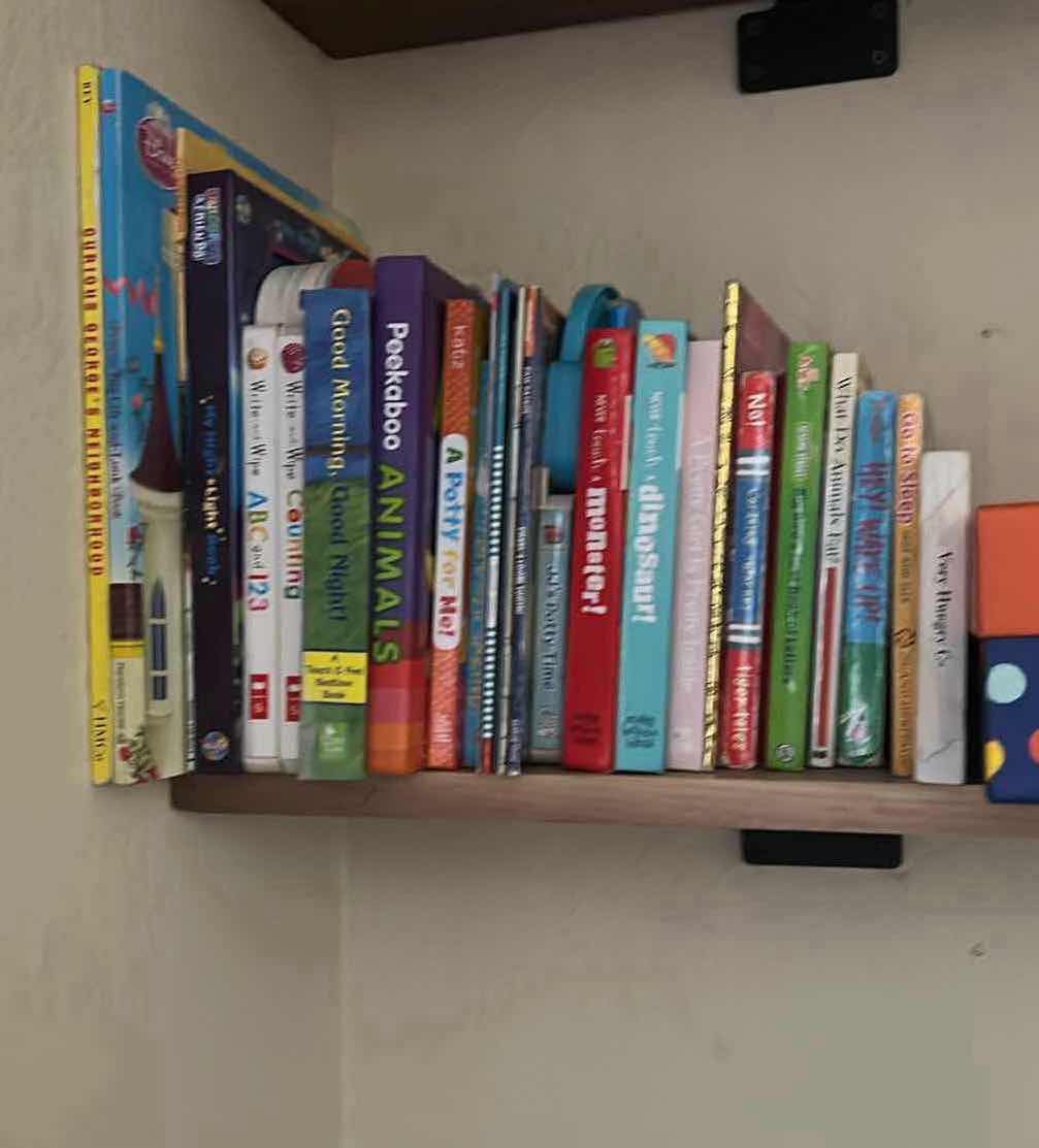 Photo 1 of CONTENTS OF SHELF-CHILDRENS BOOKS TODDLER AND BABY BOOKS.