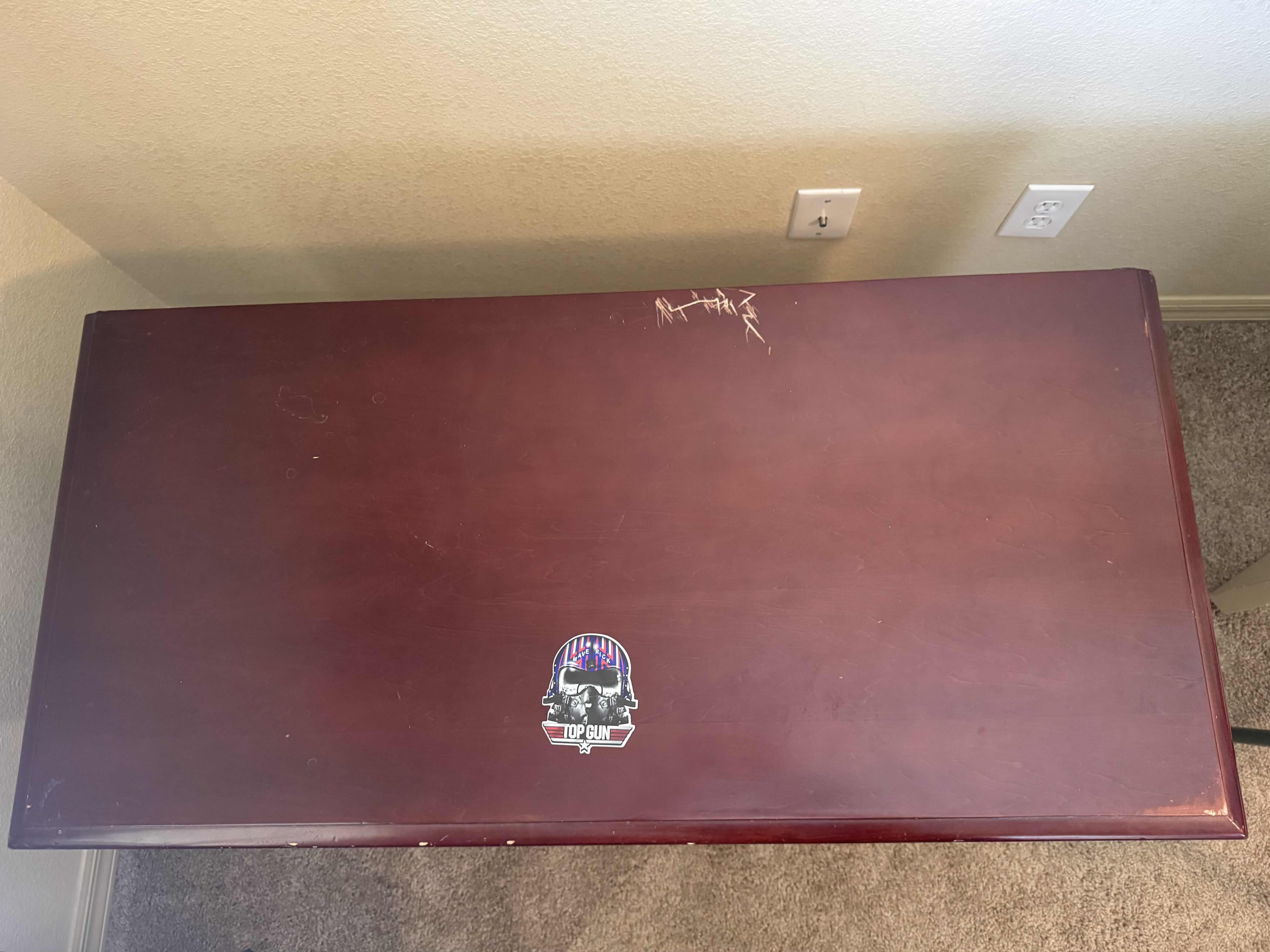 Photo 1 of 2 DRAWER DRESSER MAHOGANY STAINED 
24”H X 43”W