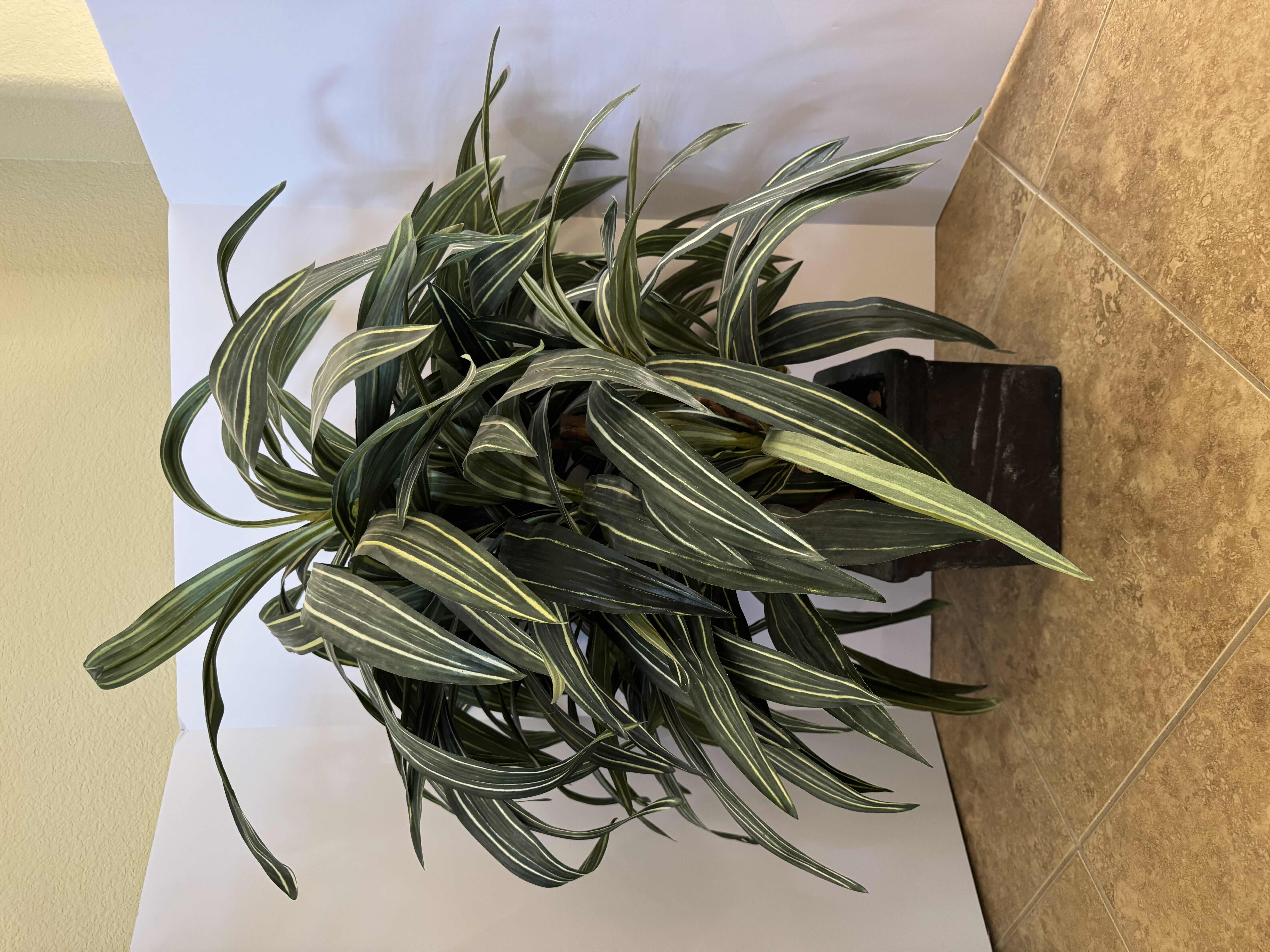 Photo 2 of DECORATIVE FAUX PLANTS, 2 ITEMS
33”H AND 15”H