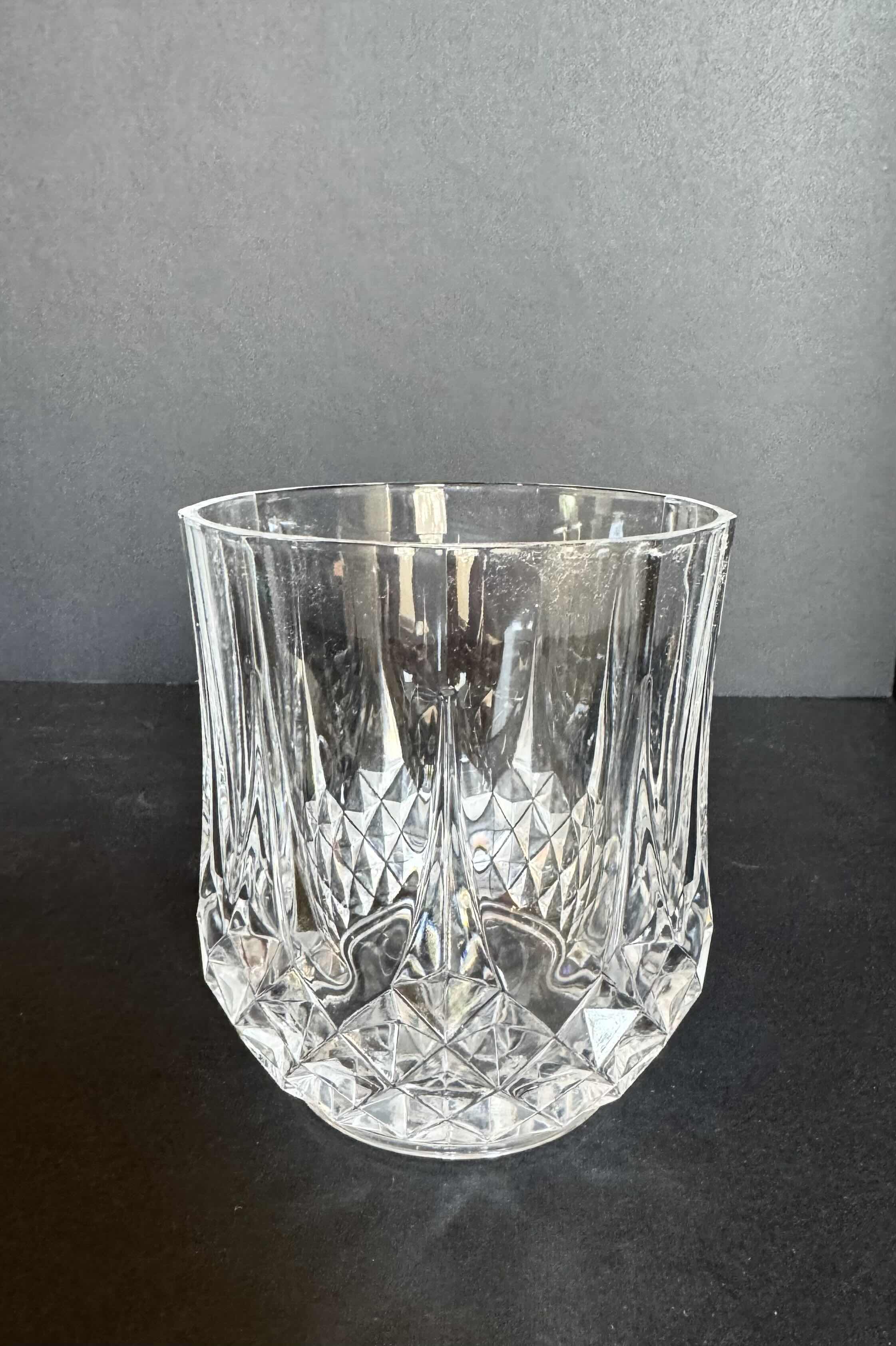 Photo 1 of 6-CRYSTAL D’ARQUES LONGCHAMP DIAMAX DOUBLE OLD FASHIONED GLASS, LOWBALL OR WHISKEY GLASS, 4”H X 3.4”D