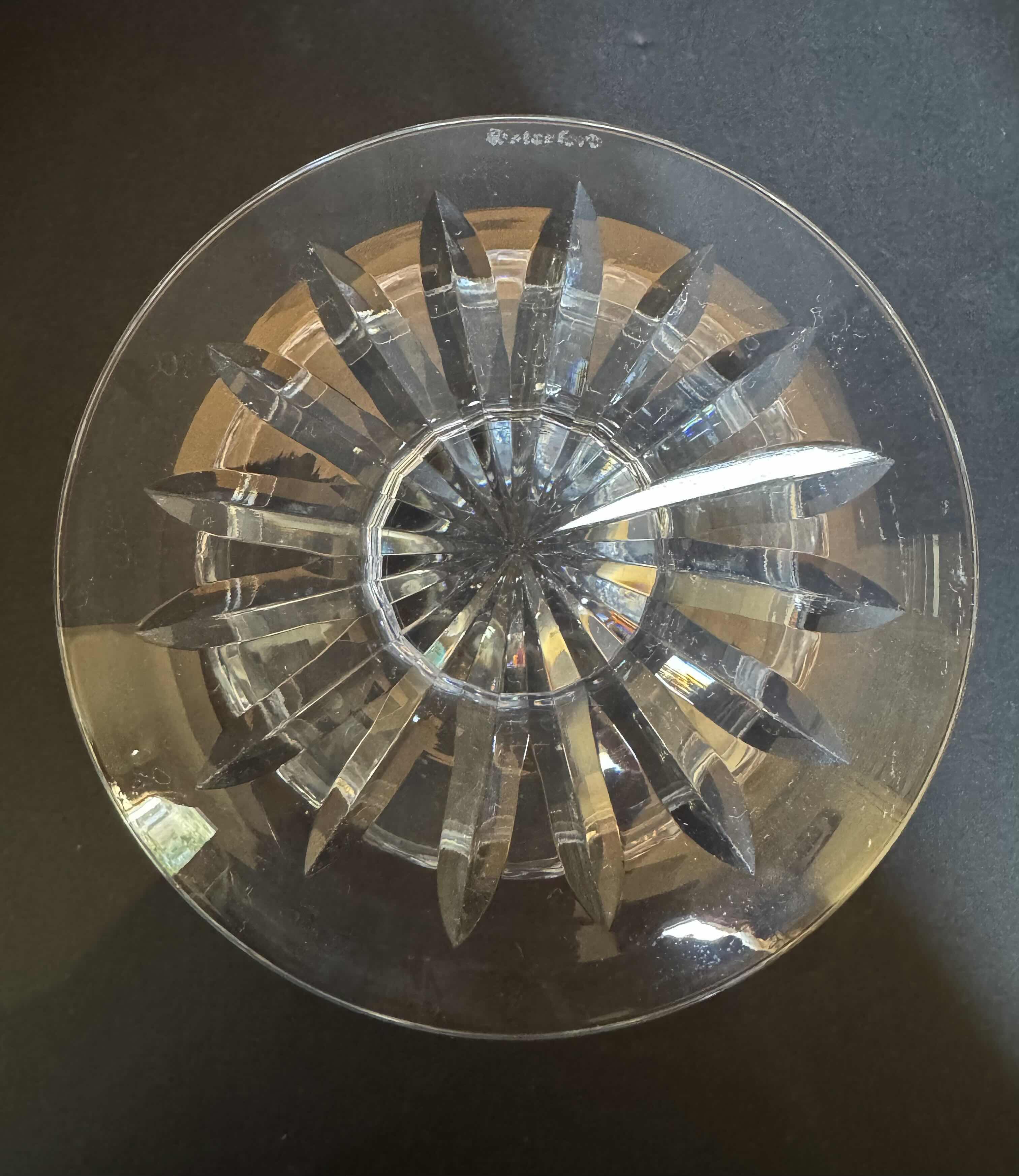 Photo 1 of 5-WATERFORD CRYSTAL FOOTED DESSERT GLASSES, 4”H