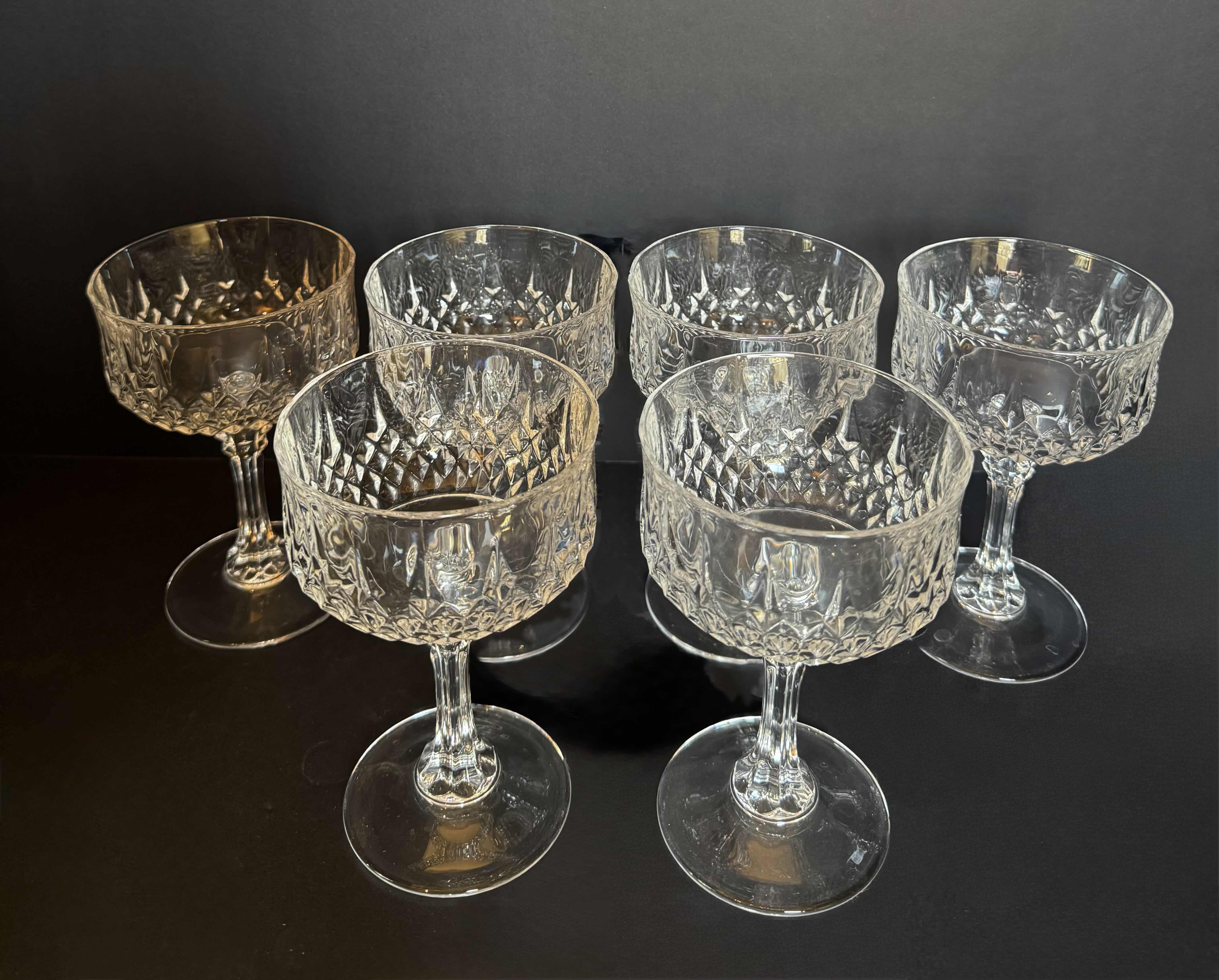 Photo 1 of CRYSTAL D’ARQUES LONGCHAMP DIAMAX DOUBLE OLD FASHIONED GLASS, 6 PIECES 
5.5”H X 3.5”D