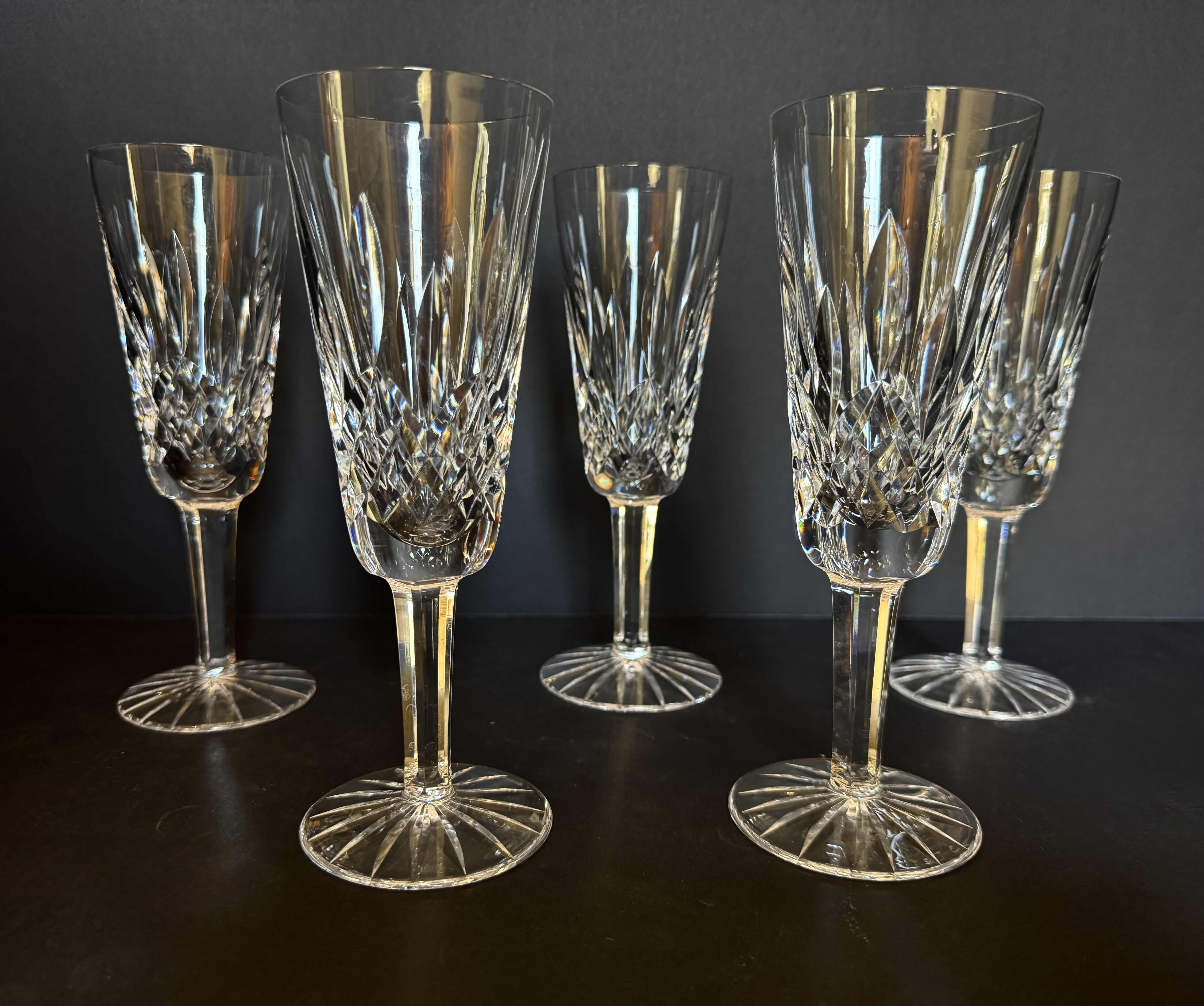 Photo 1 of 5-WATERFORD LISMORE CRYSTAL GLASS, 7.5"H
