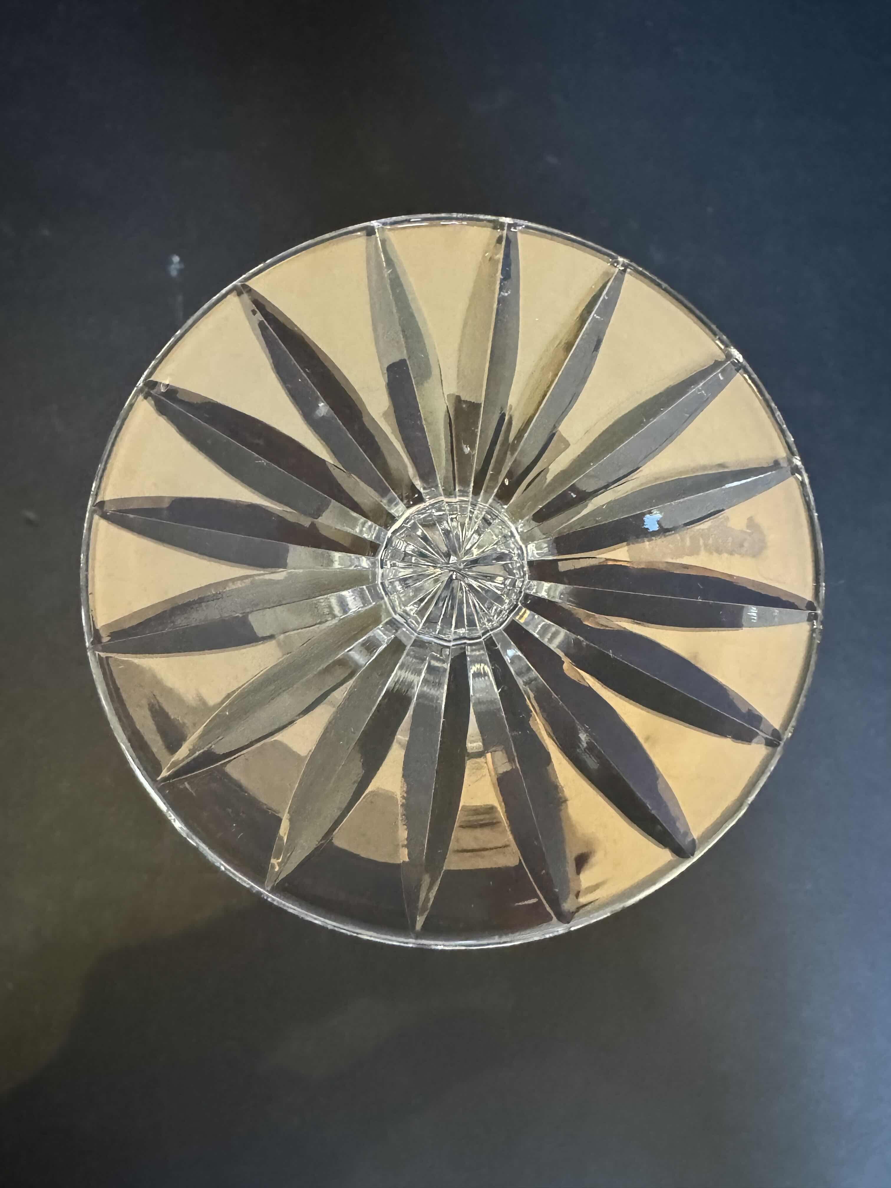 Photo 1 of 5-WATERFORD LISMORE CRYSTAL WINE/CHAMPAGNE GLASS, 7.5”H