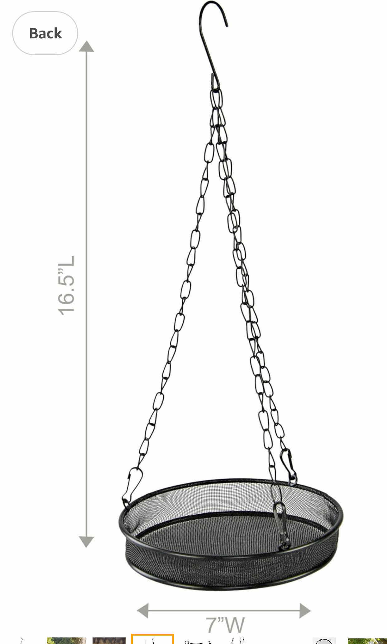 Photo 1 of BRAND NEW CASE OF HOME-X ROUND MESH HANGING BIRD FEEDER, EASY-FILL OUTDOOR BIRD FEEDER, SHALLOW OPEN DISH WITH 7”, Black