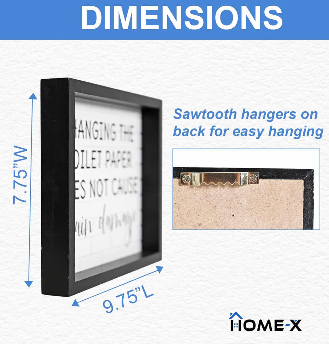 Photo 1 of BRAND NEW CASE OF HOME-X FUN BATHROOM SIGN, “CHANGING THE TOILET PAPER DOES  NOT  CAUSE BRAIN DAMAGE” BLACK FRAMED WOODEN SIGN