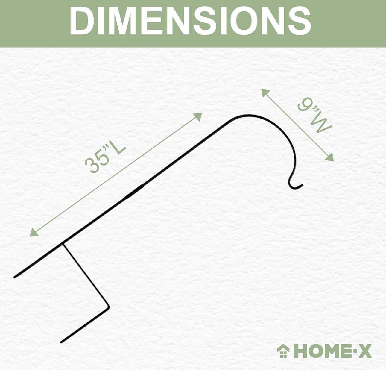 Photo 2 of BRAND NEW CASE OF HOME-X SHEPHERD HOOK, STANDING GARDEN HOOK FOR HANGING PLANTS , BIRDFEEDERS, BASKETS & STRING LIGHTS, H 35" BLACK