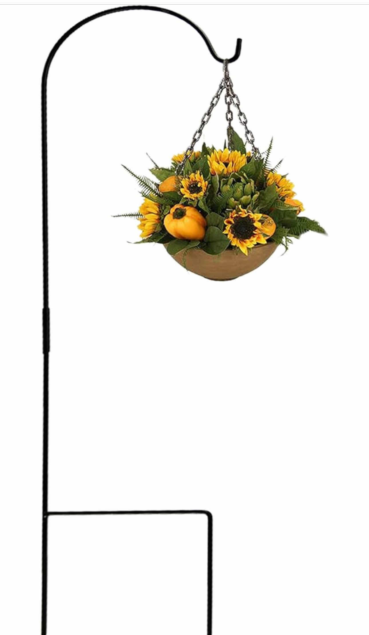 Photo 1 of BRAND NEW CASE OF HOME-X SHEPHERD HOOK, STANDING GARDEN HOOK FOR HANGING PLANTS , BIRDFEEDERS, BASKETS & STRING LIGHTS, H 35" BLACK