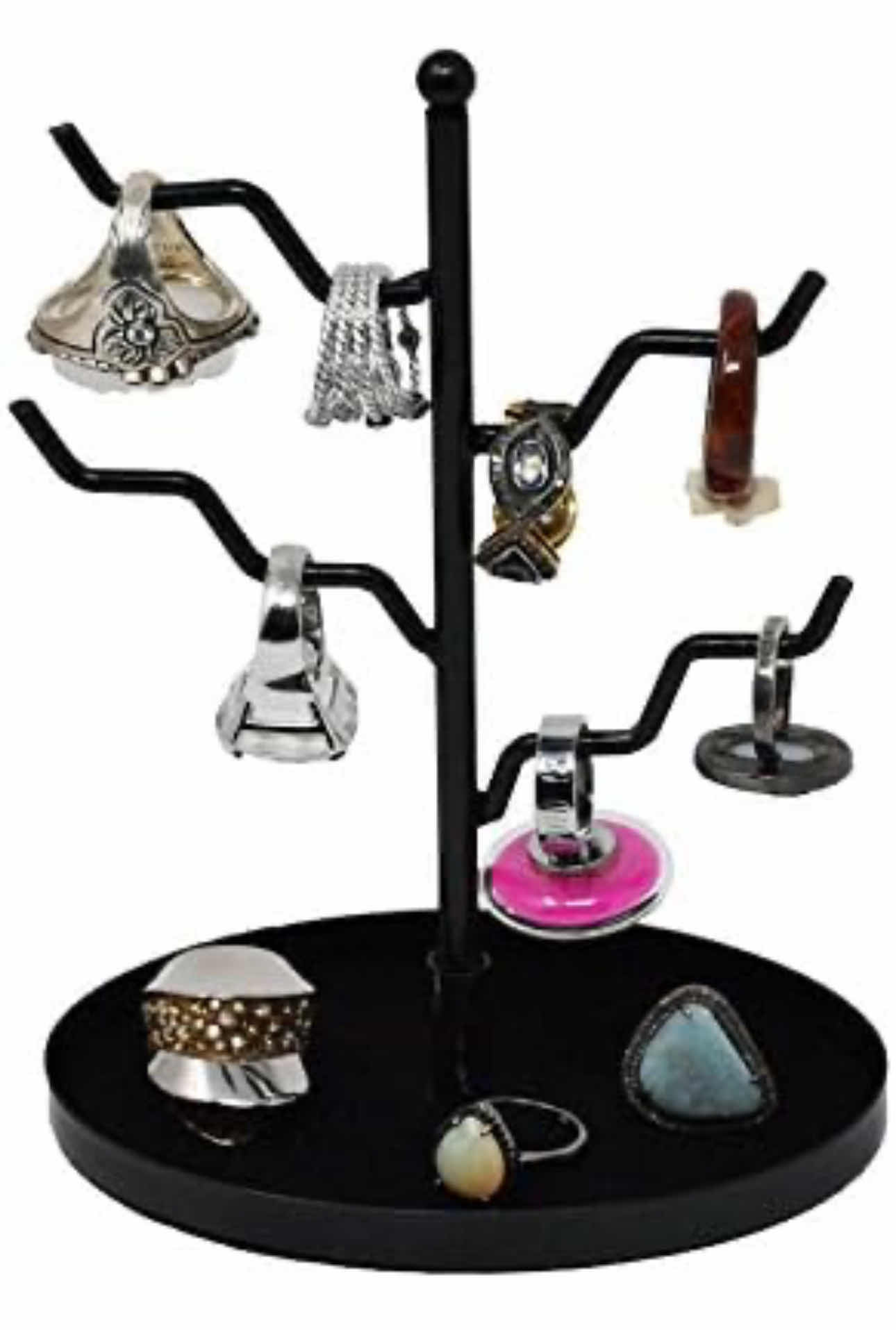 Photo 2 of BRAND NEW CASE OF ARAD 5" BLACK RING HOLDER ORGANIZER WITH 4 TWISTY STURDY BRANCHES. 20 PER CASE