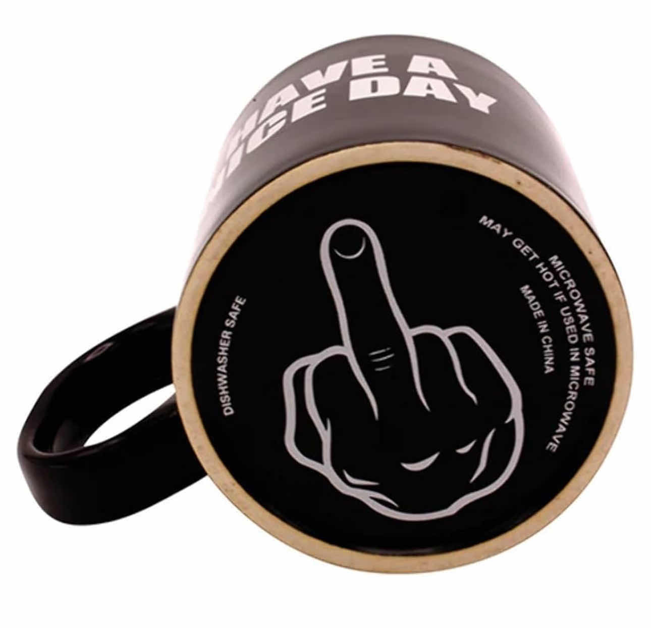 Photo 1 of BRAND NEW CASE OF HAVE A NICE DAY HIDDEN MESSAGE NOVELTY COFFEE MUG