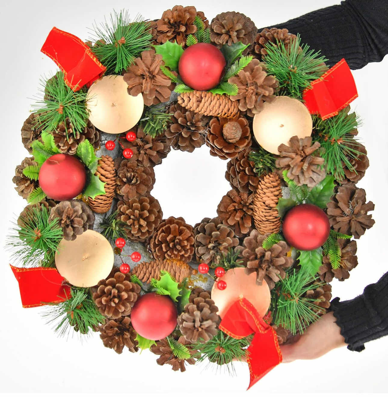 Photo 1 of BRAND NEW CASE OF HOME-X CHRISTMAS WREATH CANDLE HOLDER