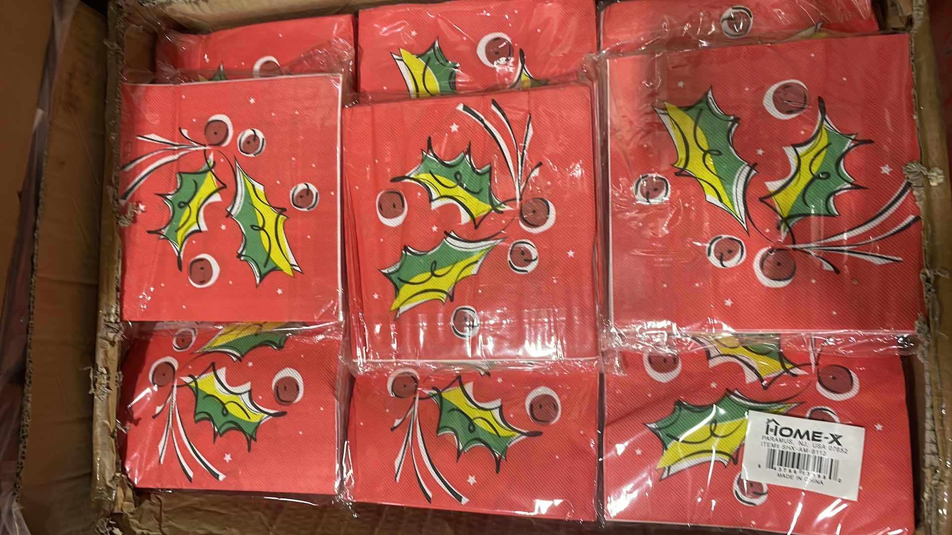 Photo 1 of CASE OF 49 CHRISTMAS PAPER NAPKINS, 6.5” CHRISTMAS NAPKINS - LUNCHEON COCKTAIL LUNCH BUFFET-HOLIDAY DINNER PARTY 48 PER PACK DISPOSABLE