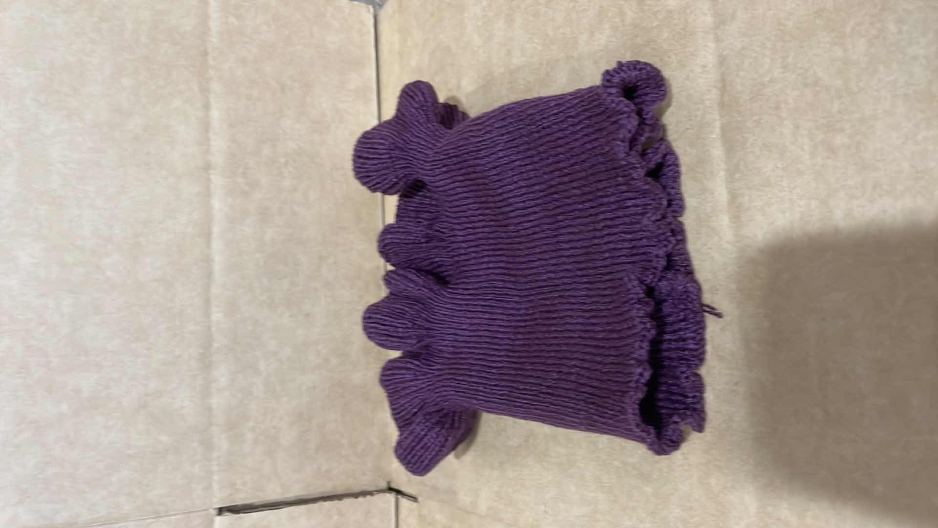 Photo 1 of CASE OF 150 PURPLE KNITTED BIB PULLOVER NECK WARMER