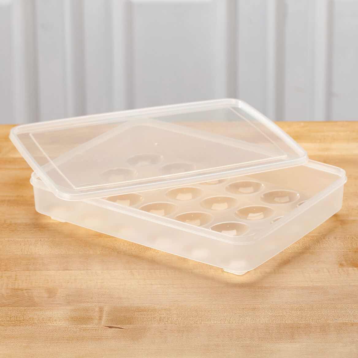 Photo 1 of CASE OF 18 HOME-X DEVILED EGG TRAY CONTAINER CARRIER WITH LID 12" L x 8 1/2" W x 2 1/2" H