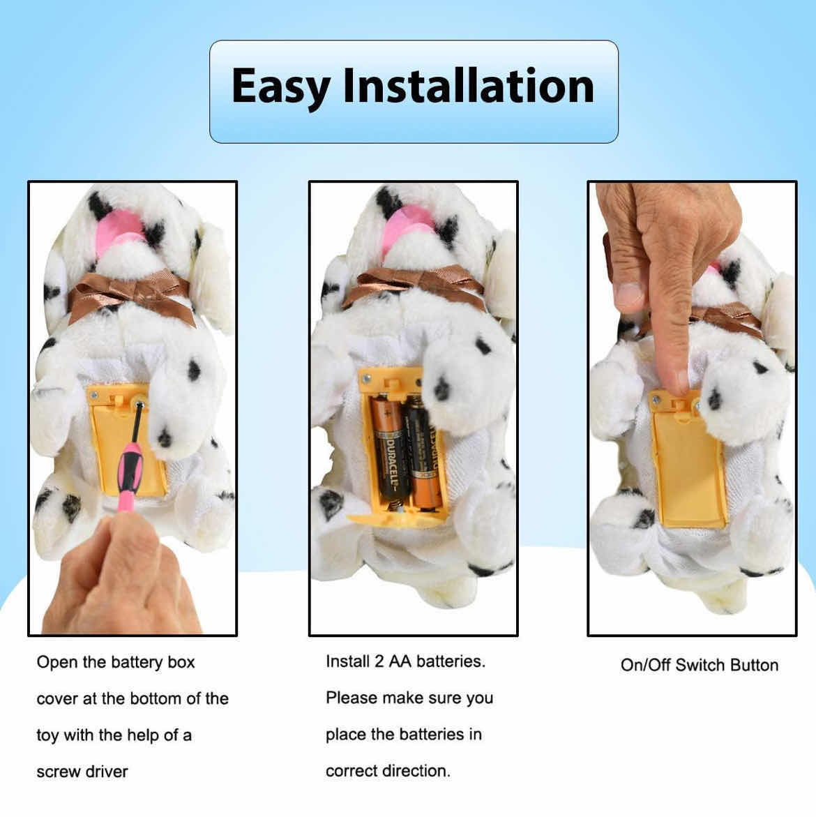 Photo 1 of CASE OF 24 HOME-X MAGIC DALMATION ELECTRIC DOG TOYS INTERACTIVE PETS STUFFED ANIMALS