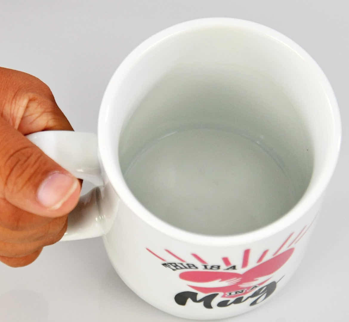 Photo 1 of CASE OF 18 HOME-X “THIS IS A HUG IN A MUG” NOVELTY CERAMIC COFFEE MUG, THOUGHTFUL GIFT FOR TEACHER, FRIEND, OR FAMILY, 3½ D X 3¾ H, 14 OZ CAPACITY, WHITE