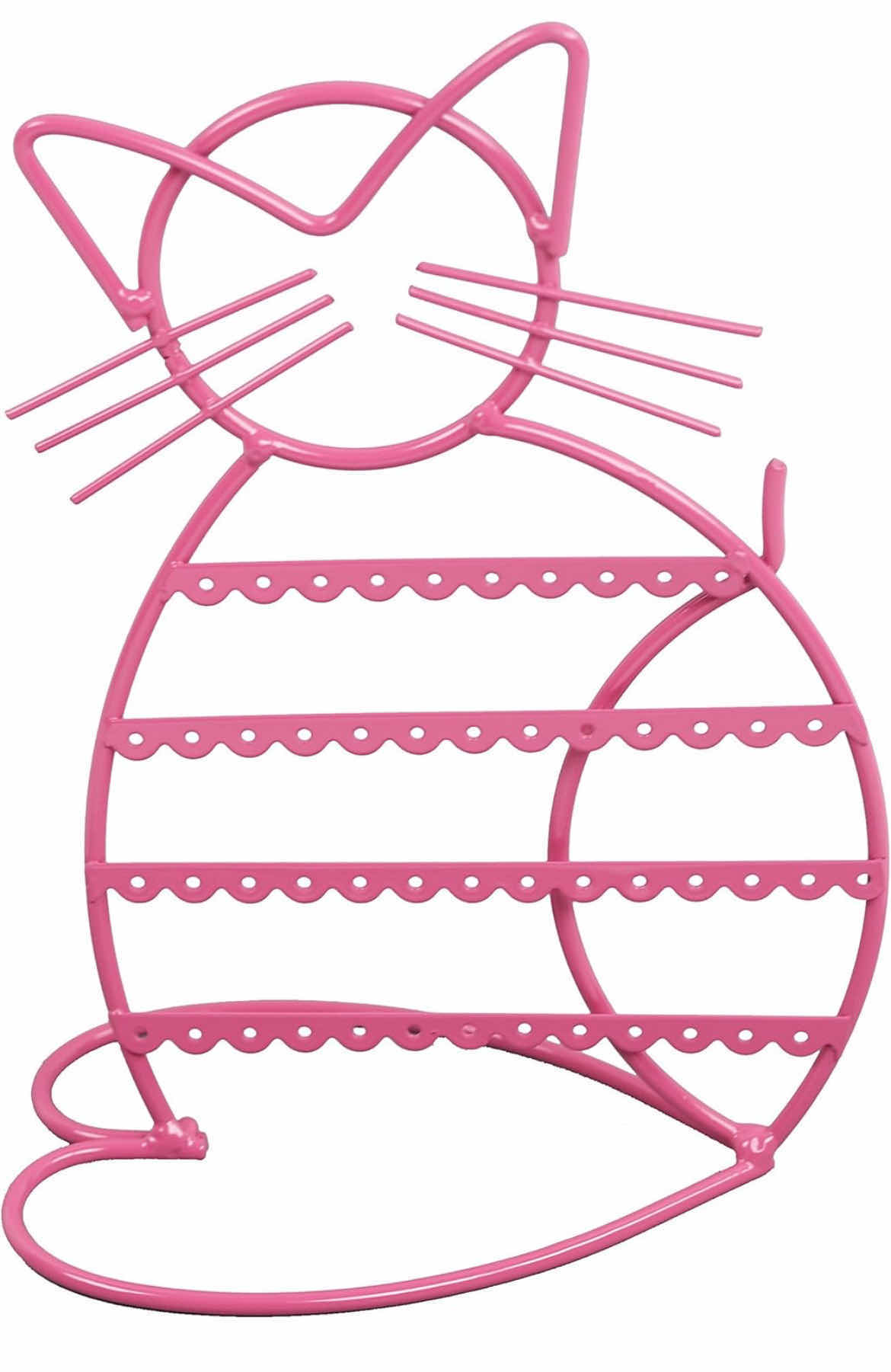 Photo 1 of CASE OF 16 ARAD CAT-SHAPED EARRING HOLDER, JEWELRY RACK, DISPLAY ORGANIZER FOR PIERCINGS (PINK FINISH)