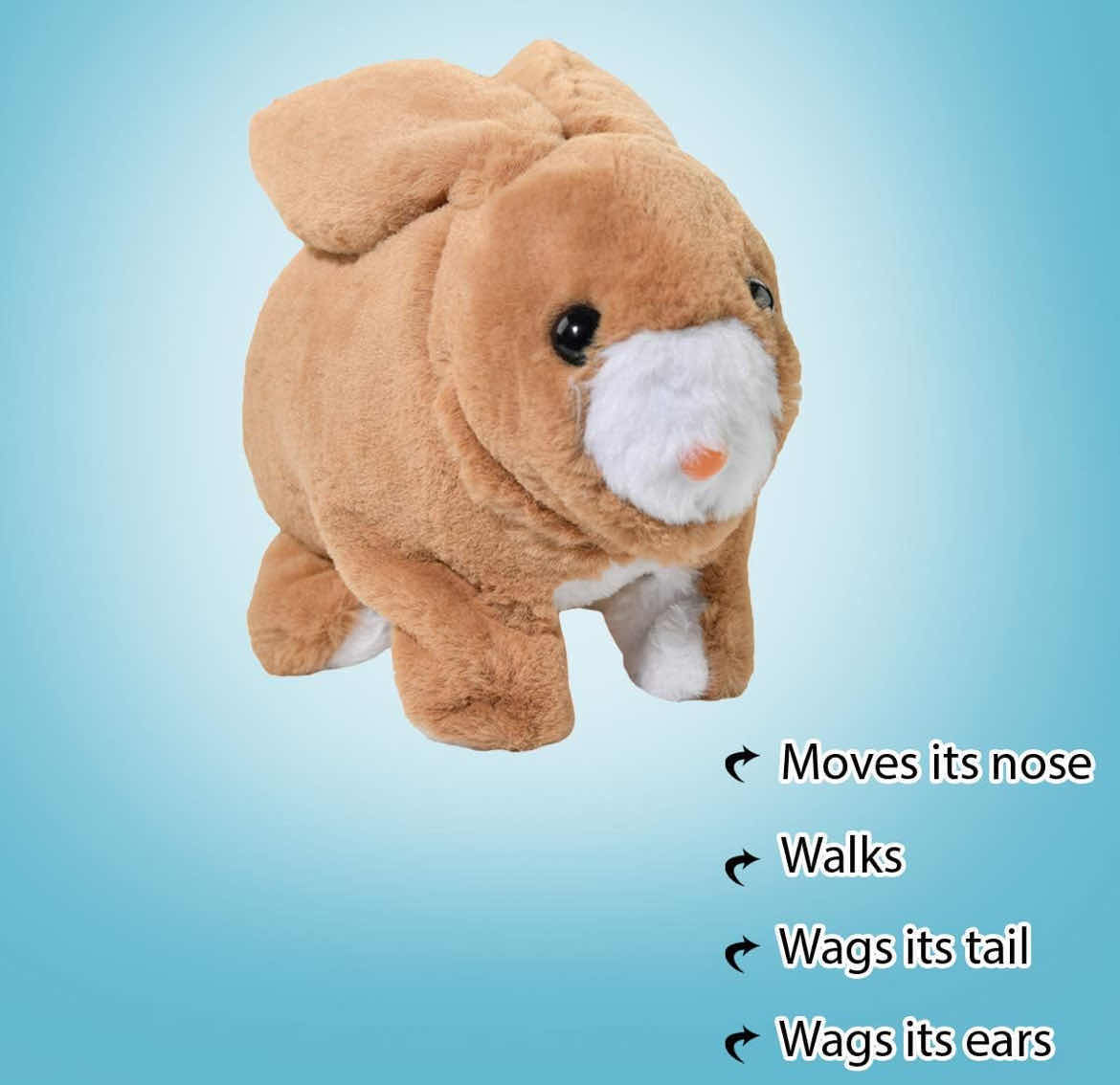 Photo 1 of CASE OF 24 HOME-X BROWN RABBIT, ELECTRIC RABBIT TOY, INTERACTIVE PETS, STUFFED ANIMALS